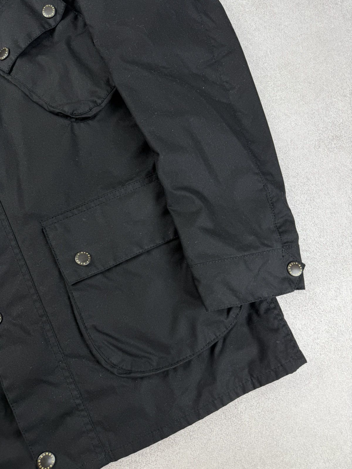 Barbour Barbour International Waxed Jacket Black Motorcycle Style Size US L / EU 52-54 / 3 - 3 Thumbnail