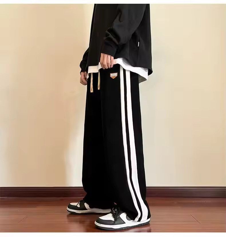 Japanese Brand Casual Pants Loose Color Blo Striped Wide Leg Sweatpant Size US 28 / EU 44 - 3 Thumbnail