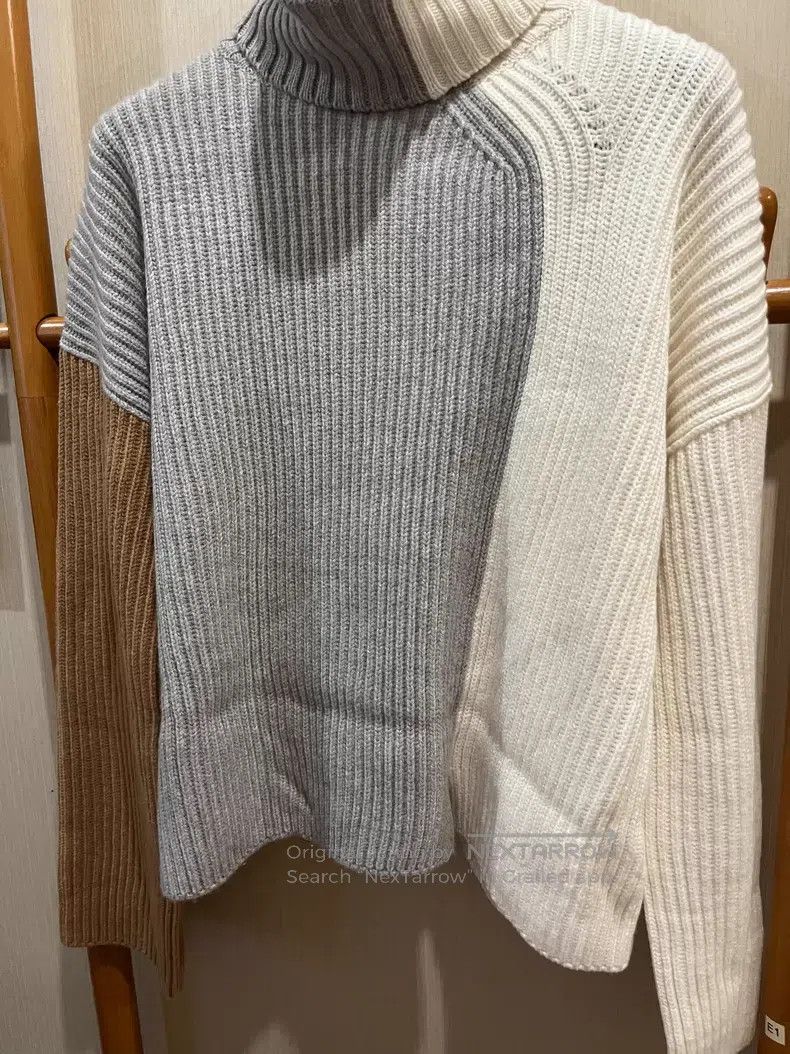 Loro Piana Loro Piana Color Block Irregular Cashmere Sweater Size XS / US 0-2 / IT 36-38 - 3 Thumbnail