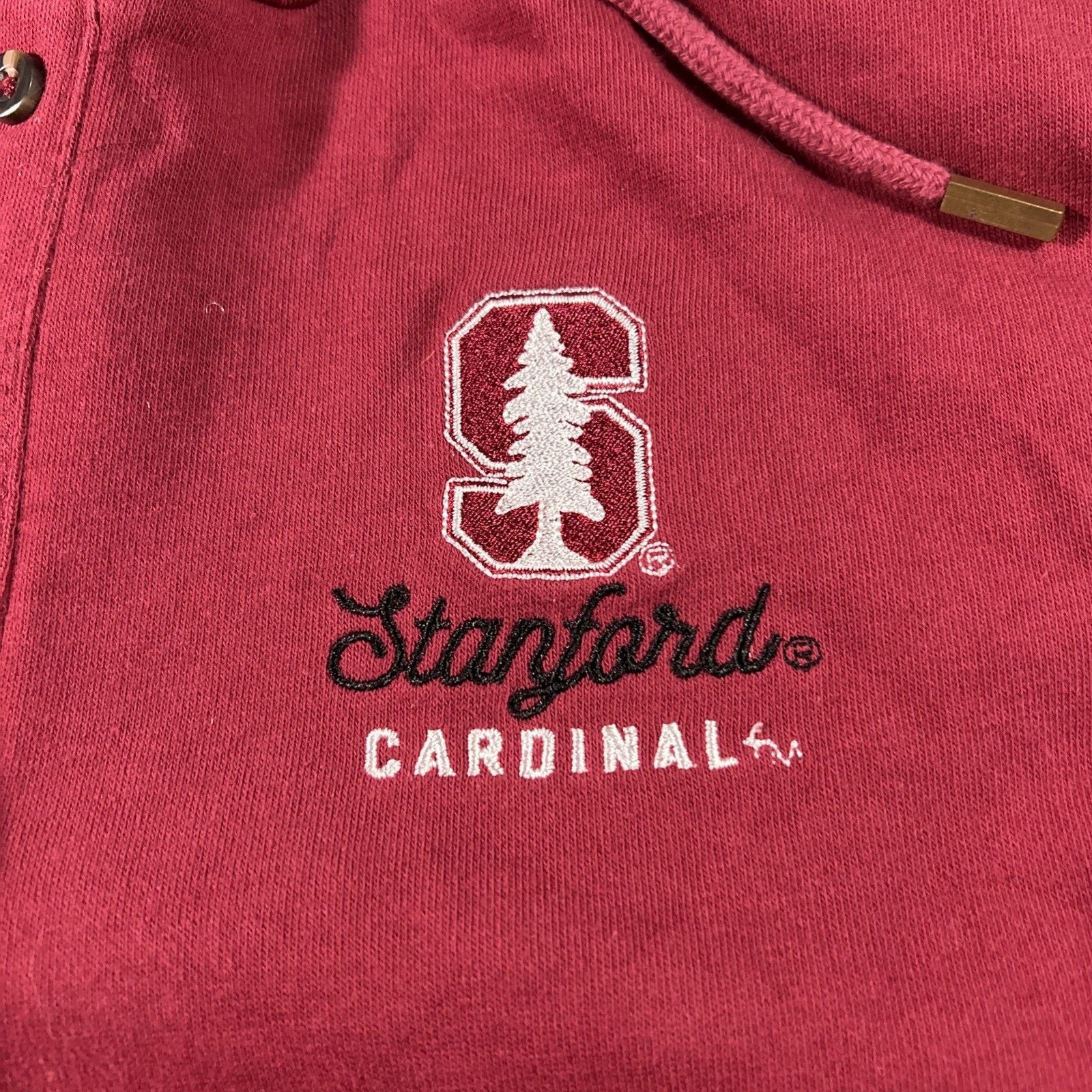 Champion Champion Stanford Cardinals Hoodie Womens Medium Qtr Button Size M / US 6-8 / IT 42-44 - 6 Thumbnail