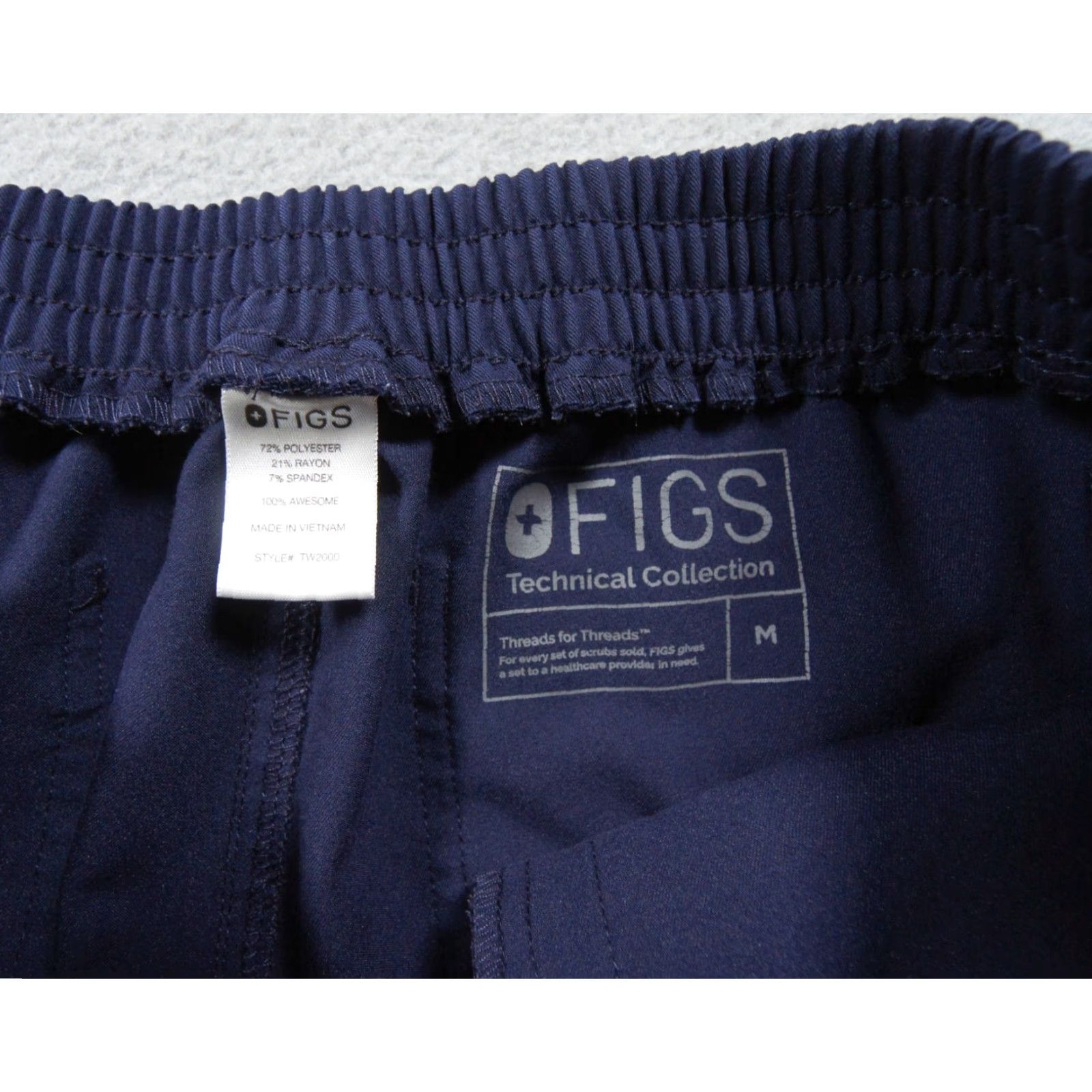 Vintage FIGS Pants Womens Medium Blue Scrub Bottom Nurse Medical Workwear Ladies M Blue Solid Scrub Bottoms Womens Size 32" / US 10 / IT 46 - 7 Thumbnail