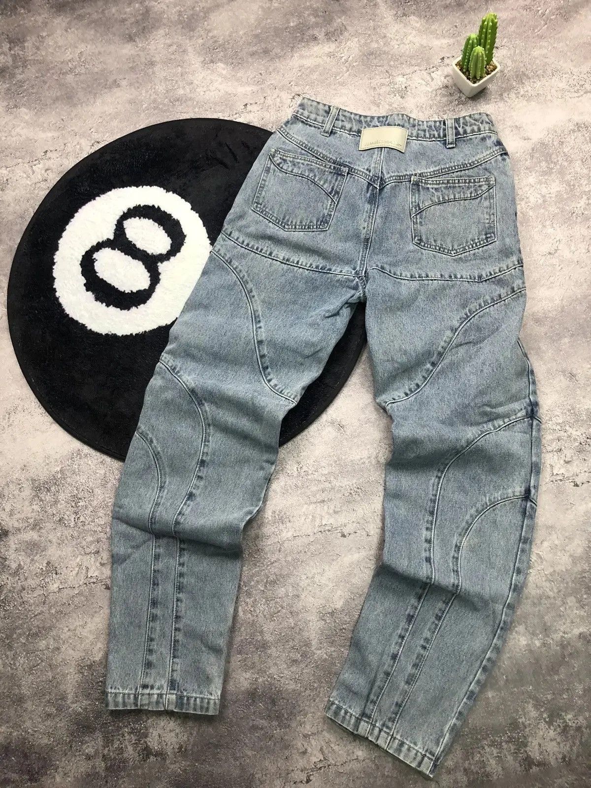 Maniere De Vior MANIERE DE VOIR Vintage Hype Avantgarde Jeans Striped Y2k Size 26" / US 2 / IT 38 - 1 Thumbnail