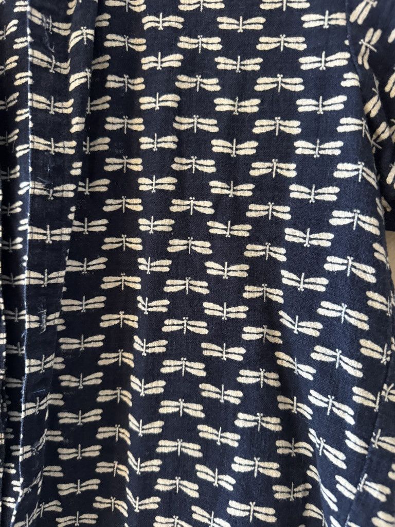 Greg Lauren Indigo dragonfly short sleeve studio shirt Size US S / EU 44-46 / 1 - 2 Thumbnail