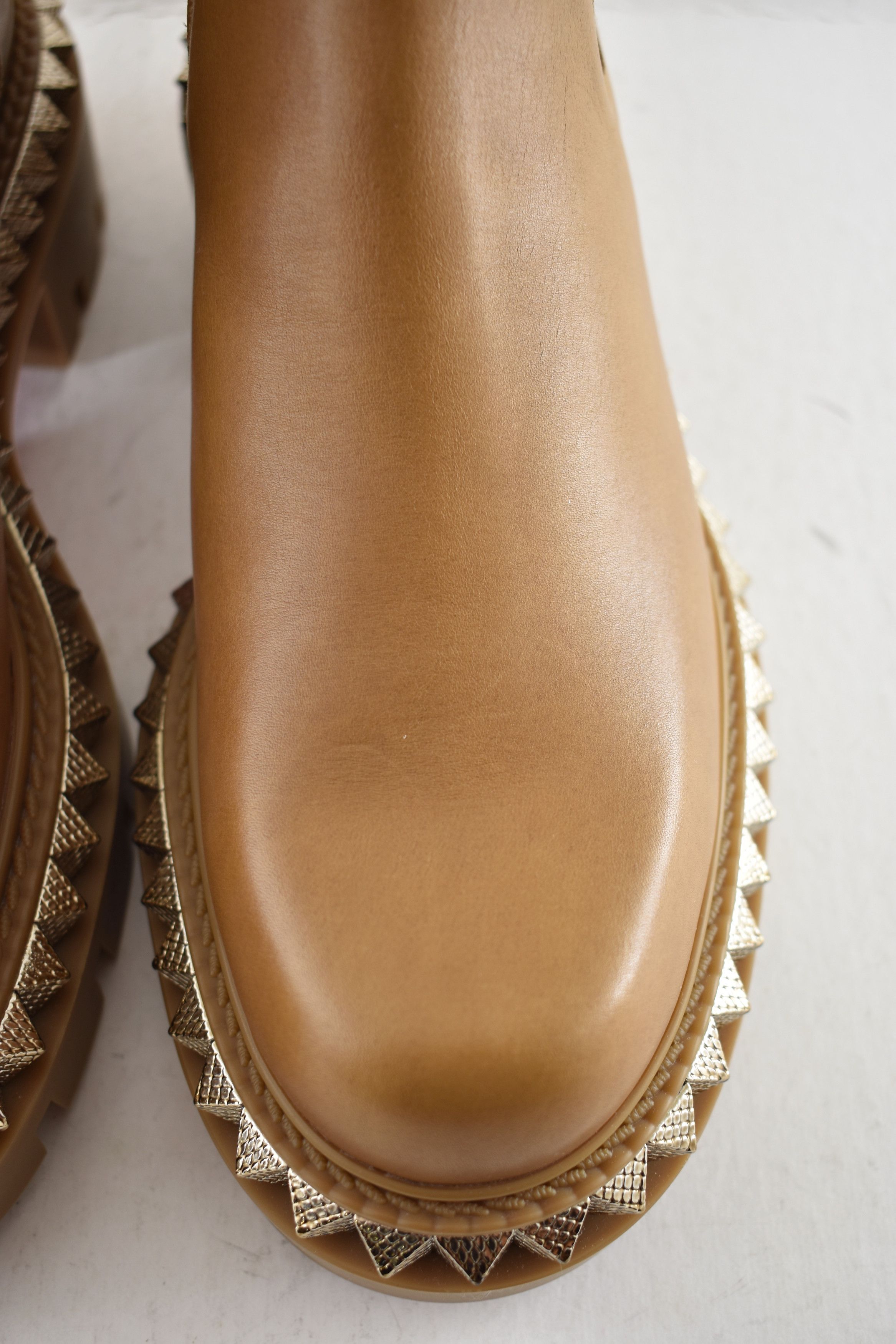 Christian Louboutin St Emilia Pyraclou Flat Terra Brown Chelsea Lug Boot 38 Size US 8 / IT 38 - 13 Thumbnail