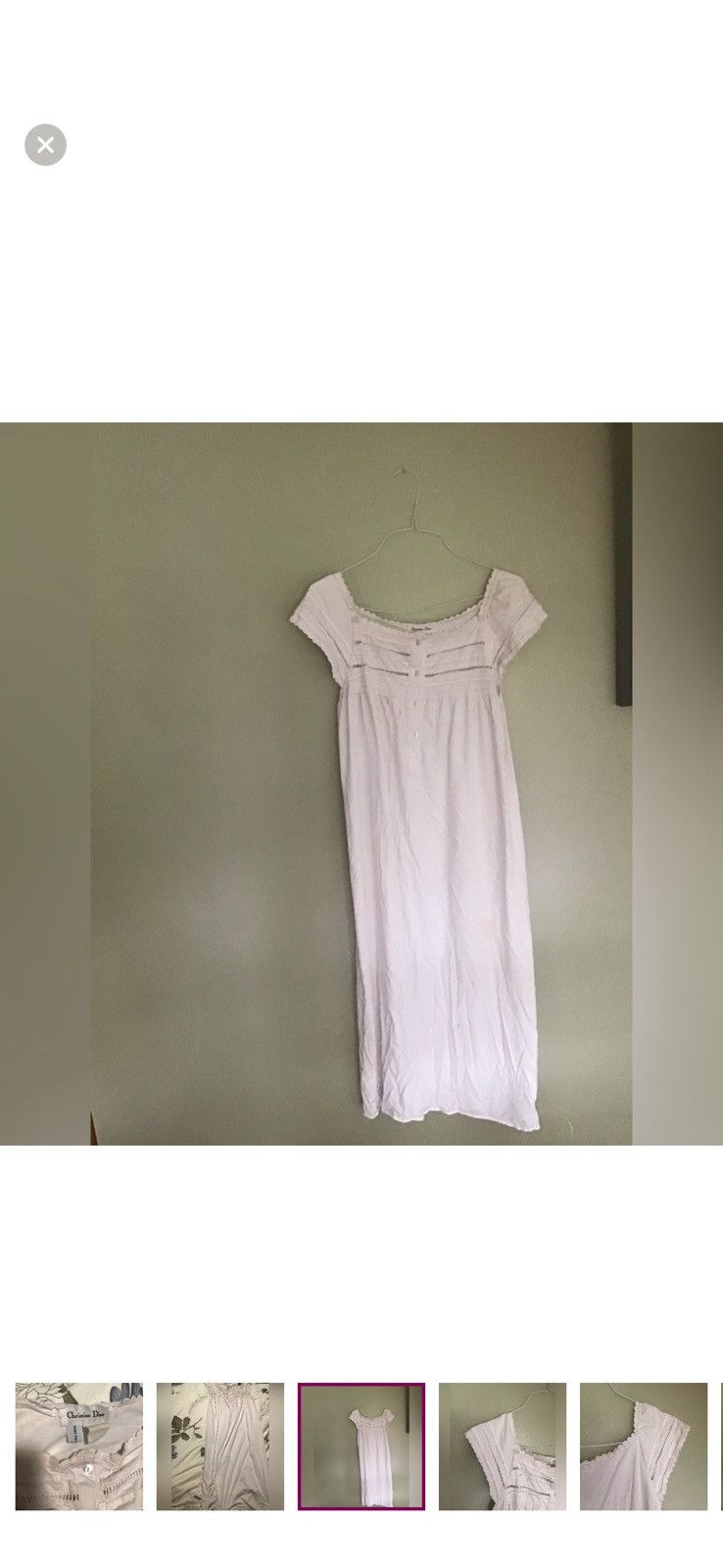 Dior Lace Trim Nightgown Size S / US 4 / IT 40 - 3 Thumbnail
