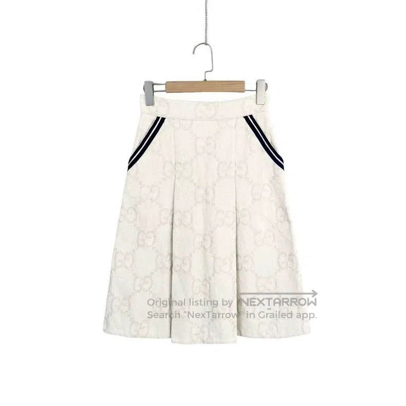 Gucci Gucci Double G dark pattern full-print half-length skirt Size 25" / US 0 / IT 36 - 1 Thumbnail