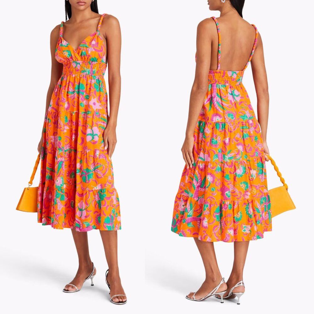 Derek Lam 10 Crosby NWT New $550 DEREK LAM 10 CROSBY Cecelia Tiered Linen Blend Size XS / US 0-2 / IT 36-38 - 1 Thumbnail