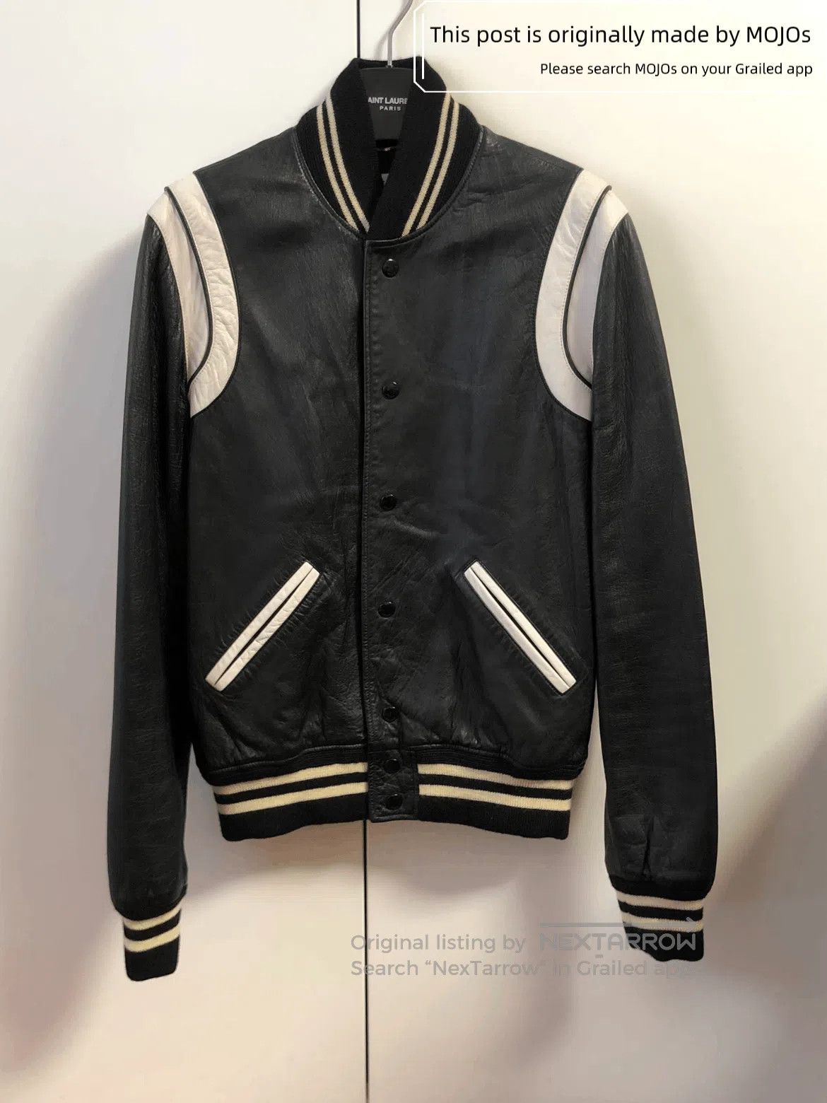 Saint Laurent Paris Sz 46 Saint Laurent Paris Leather Teddy Jacket. Size US S / EU 44-46 / 1 - 1 Thumbnail