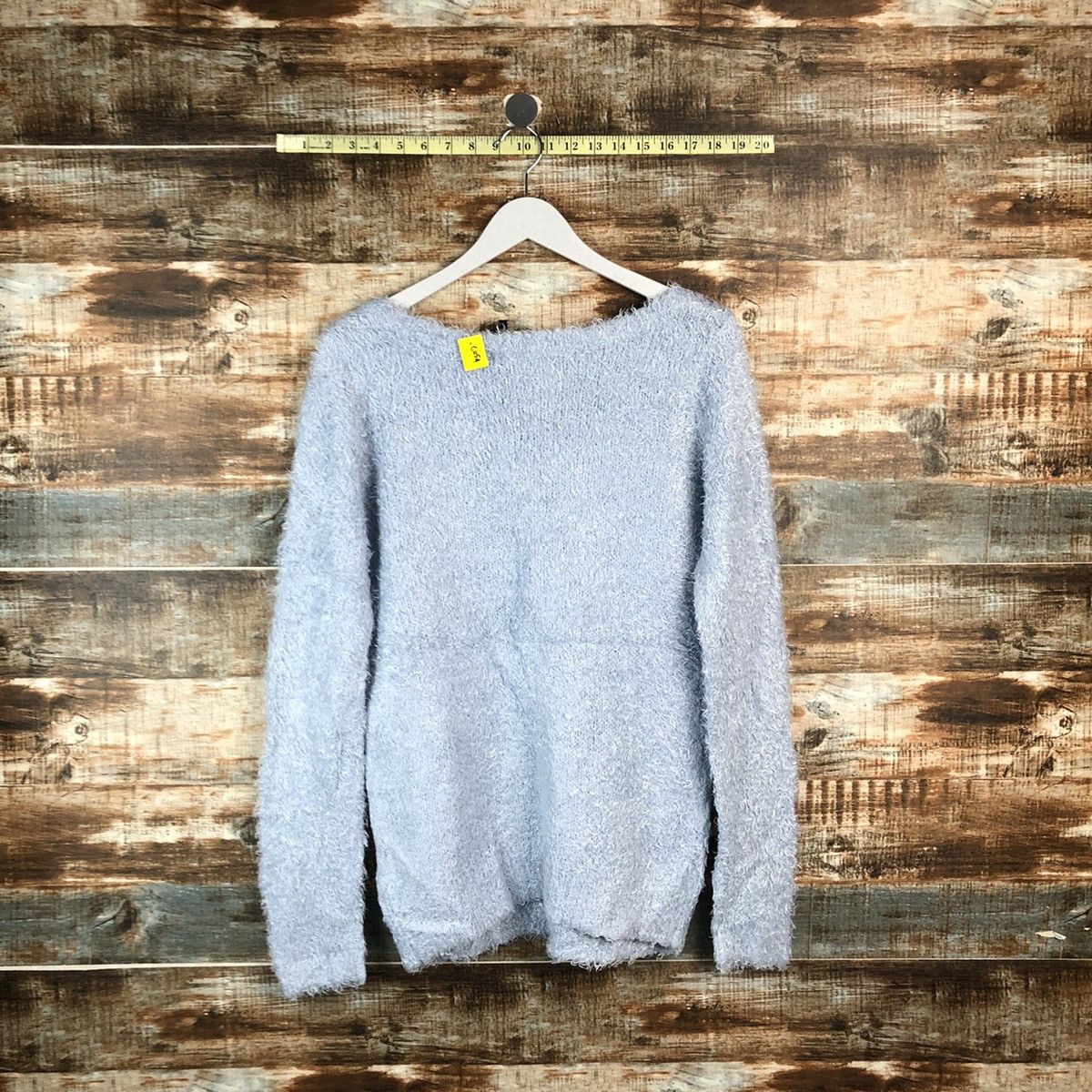 Homespun Knitwear × Japanese Brand DLL Double Focus Blue shaggy fur mohair Knitwear #C054 Size US L / EU 52-54 / 3 - 12 Thumbnail