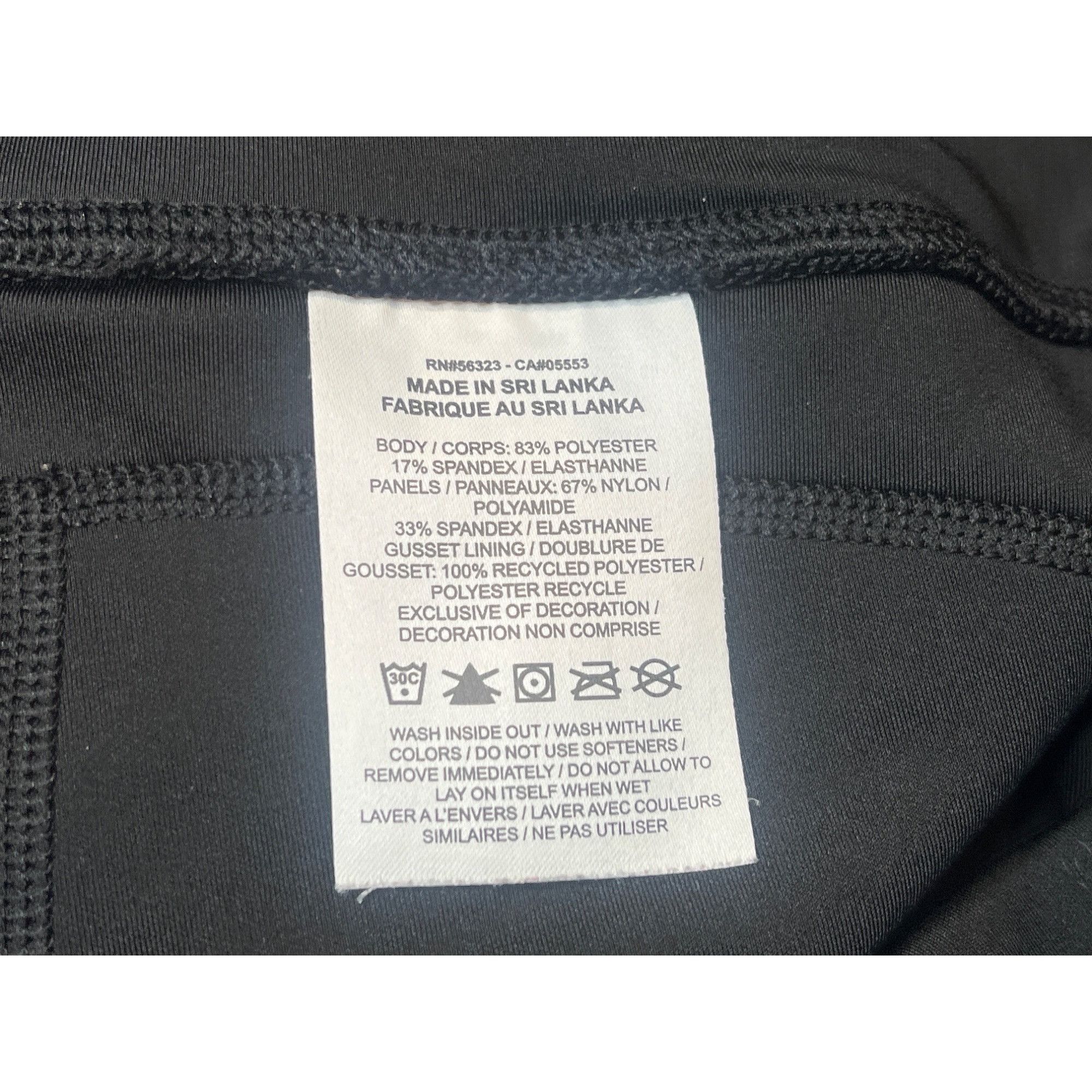 Nike Nike Air Dri-Fit Womens 2X Cropped Leggings Black Polyester Size 42" / US 20 - 4 Thumbnail