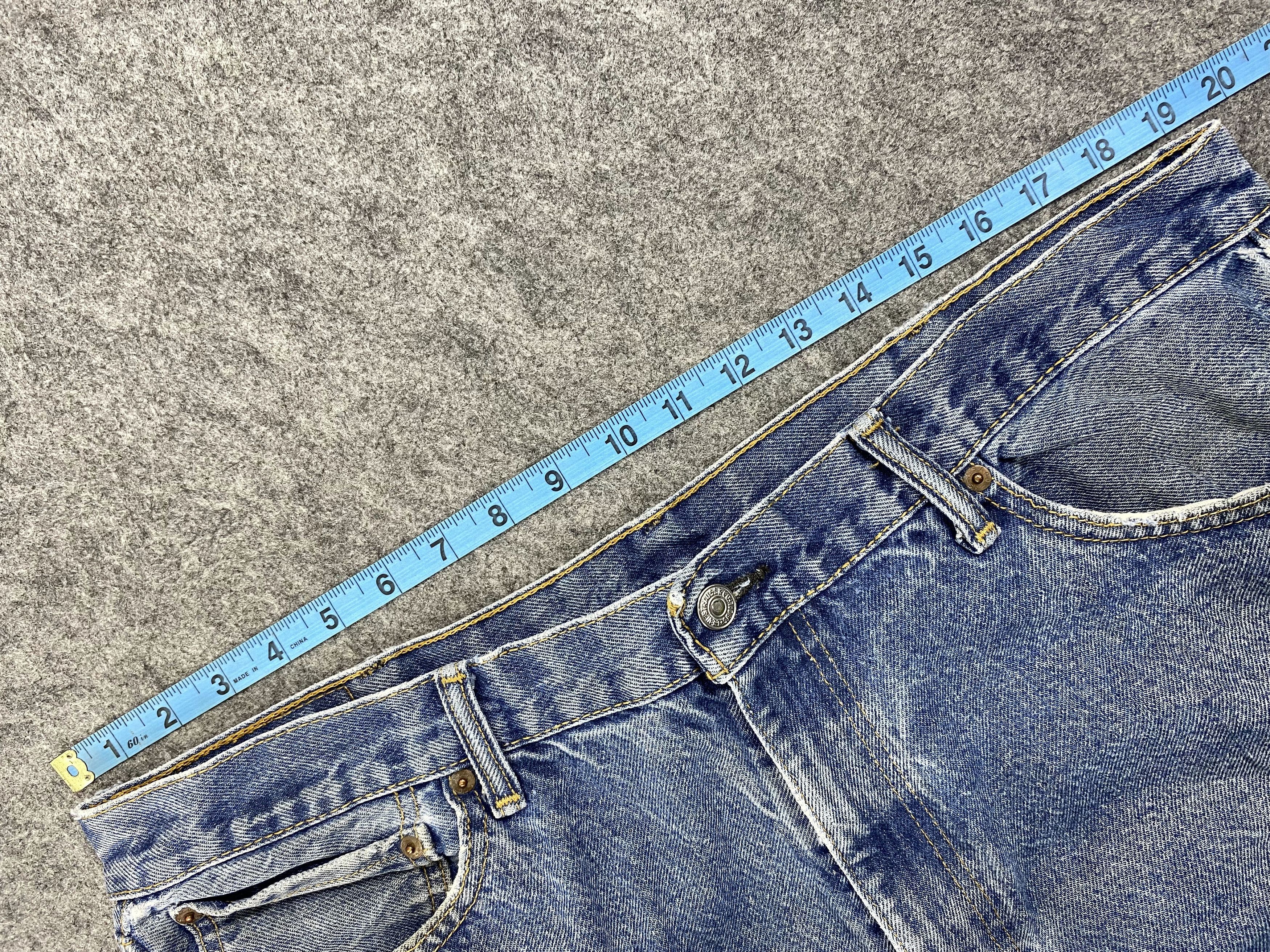Levi's Blue Distressed Vintage Levi's 505 Jeans 39x29 Denim JN1206 Size US 39 - 5 Thumbnail