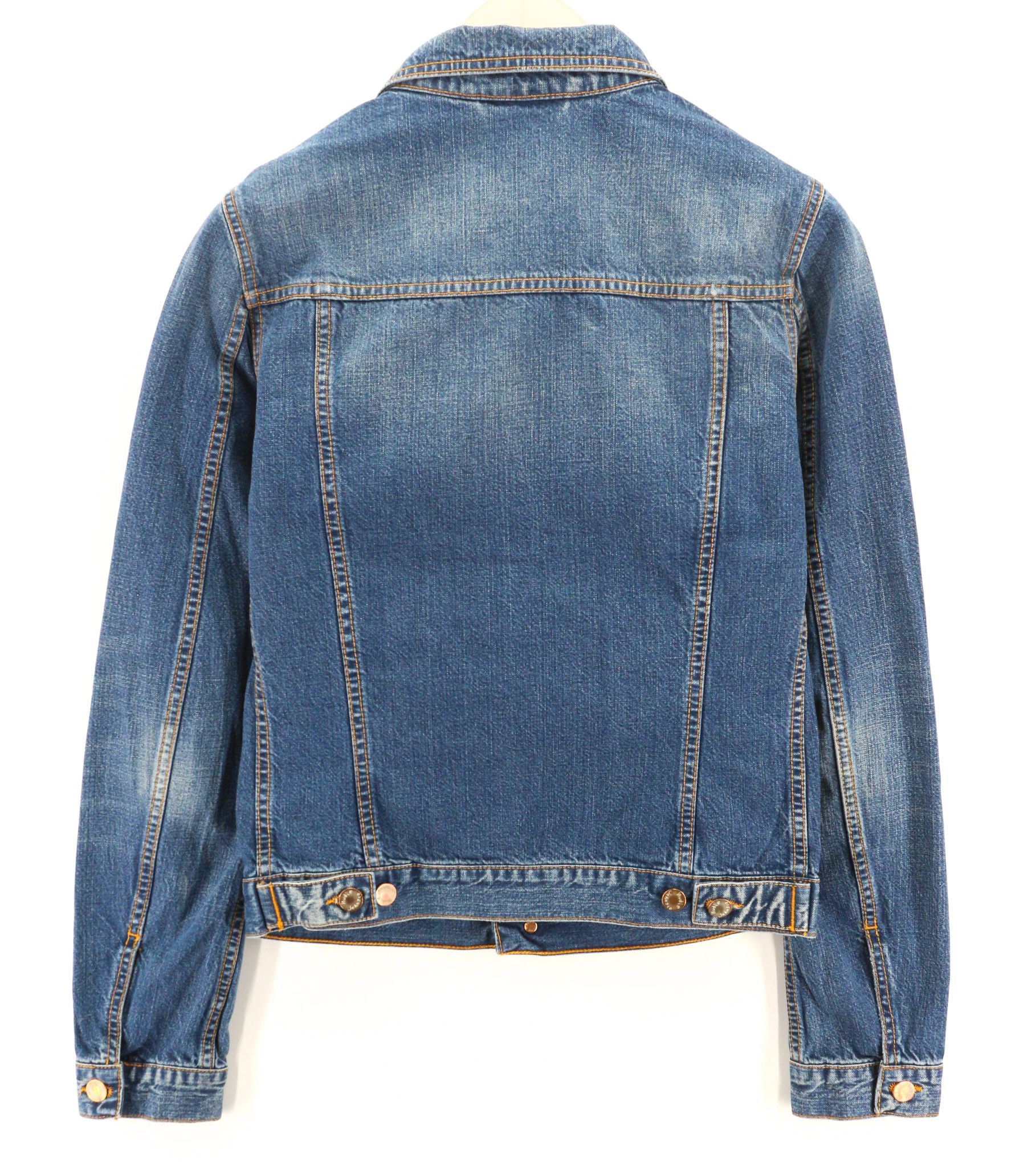 Nudie Jeans TERRY WORN IN S Blue Cotton Denim Unlined Jacket 80778 Size US S / EU 44-46 / 1 - 2 Thumbnail