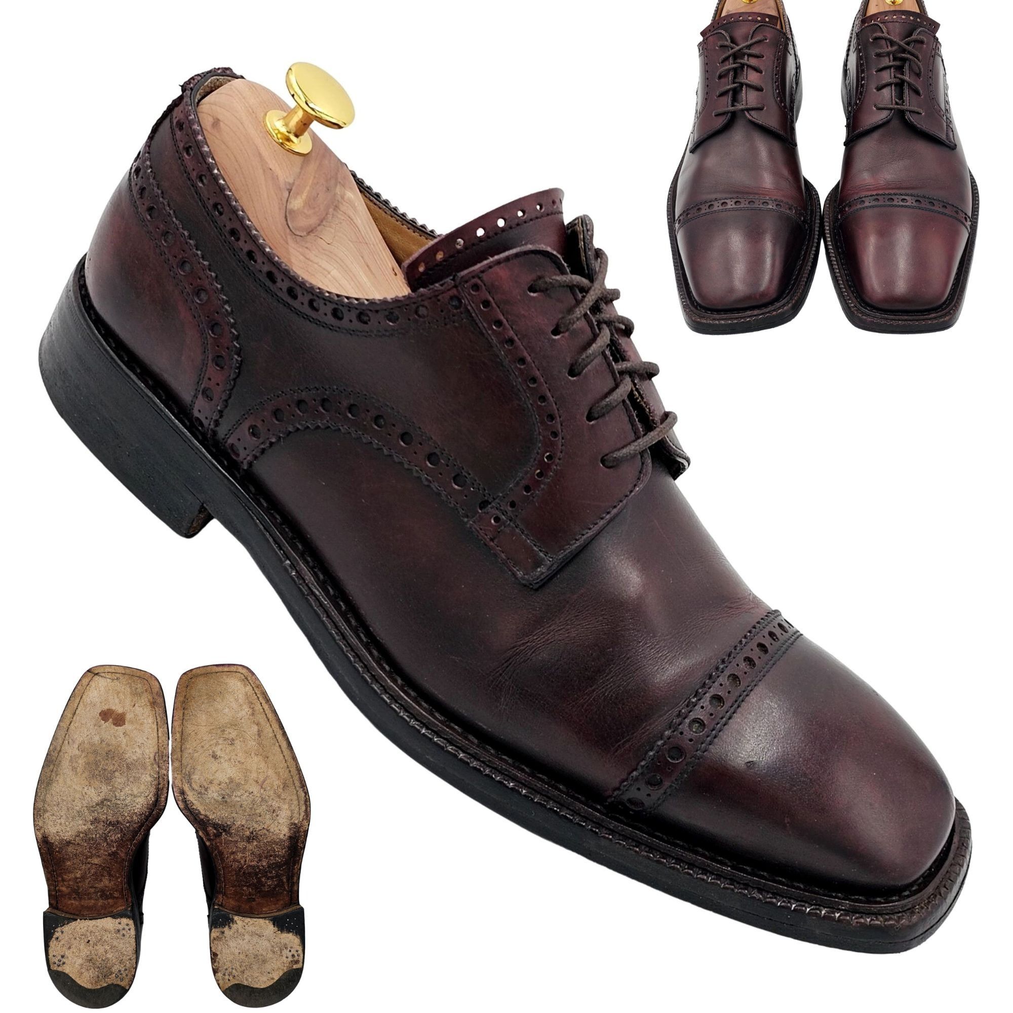 Other Calzoleria Harris Italy Mens 10.5 Burgundy All Leather Dress Size US 10.5 / EU 43-44 - 1 Thumbnail