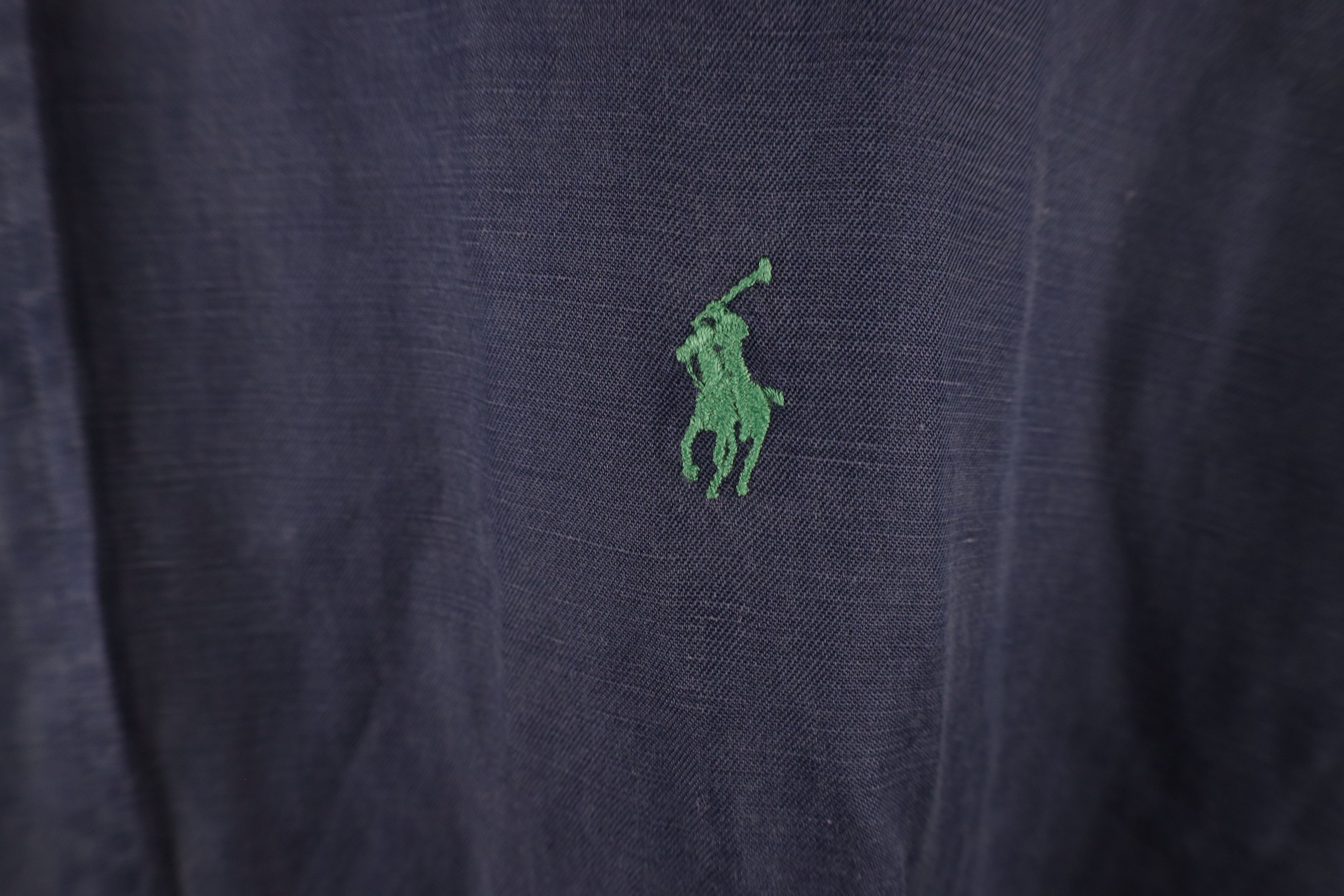 Ralph Lauren × Vintage Vintage 90s Ralph Lauren Linen Collared Button Down Shirt Size US XXL / EU 58 / 5 - 4 Thumbnail