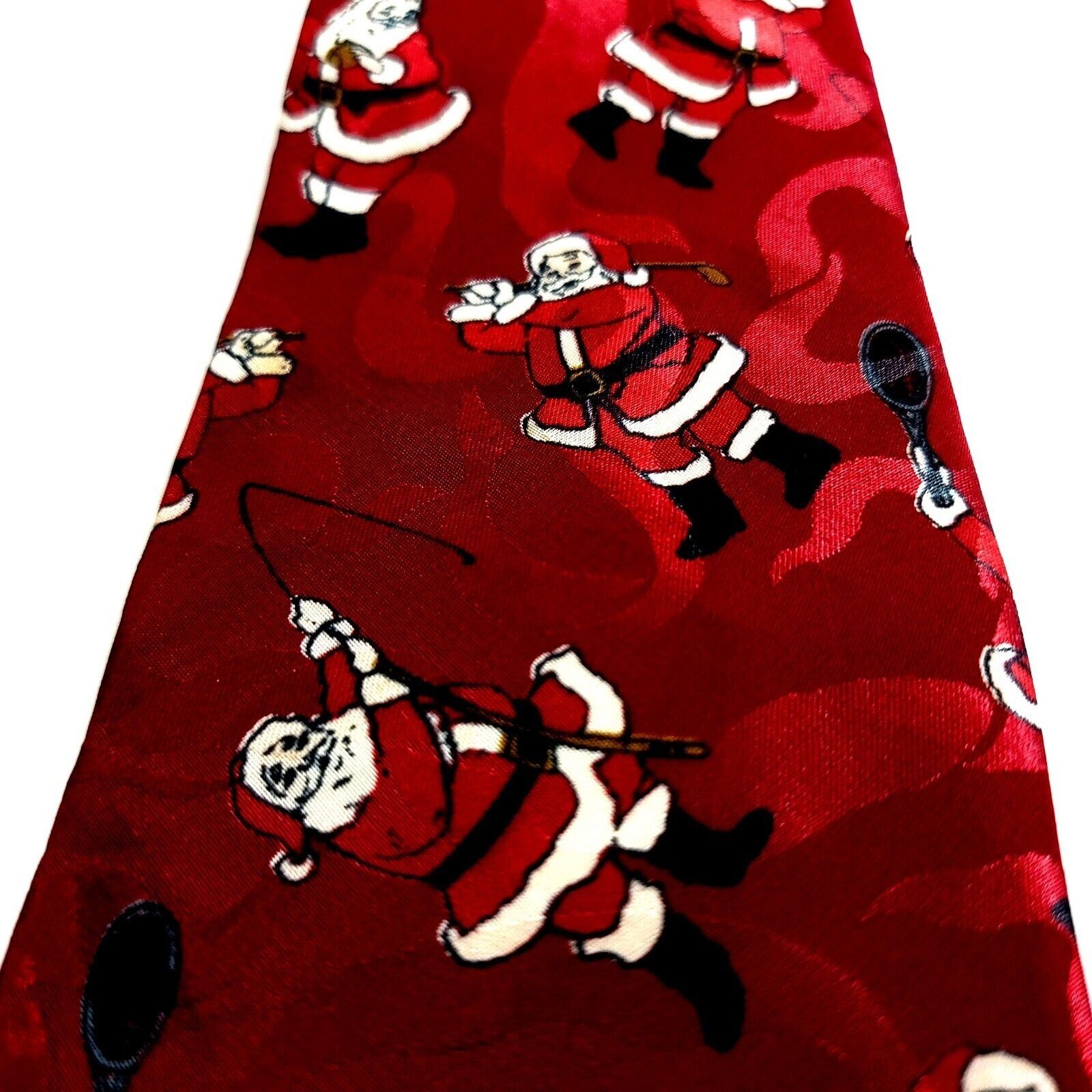 Other Wembley Christmas Santa Klaus Golf Fishing Red Polyester Jac Size ONE SIZE - 2 Thumbnail