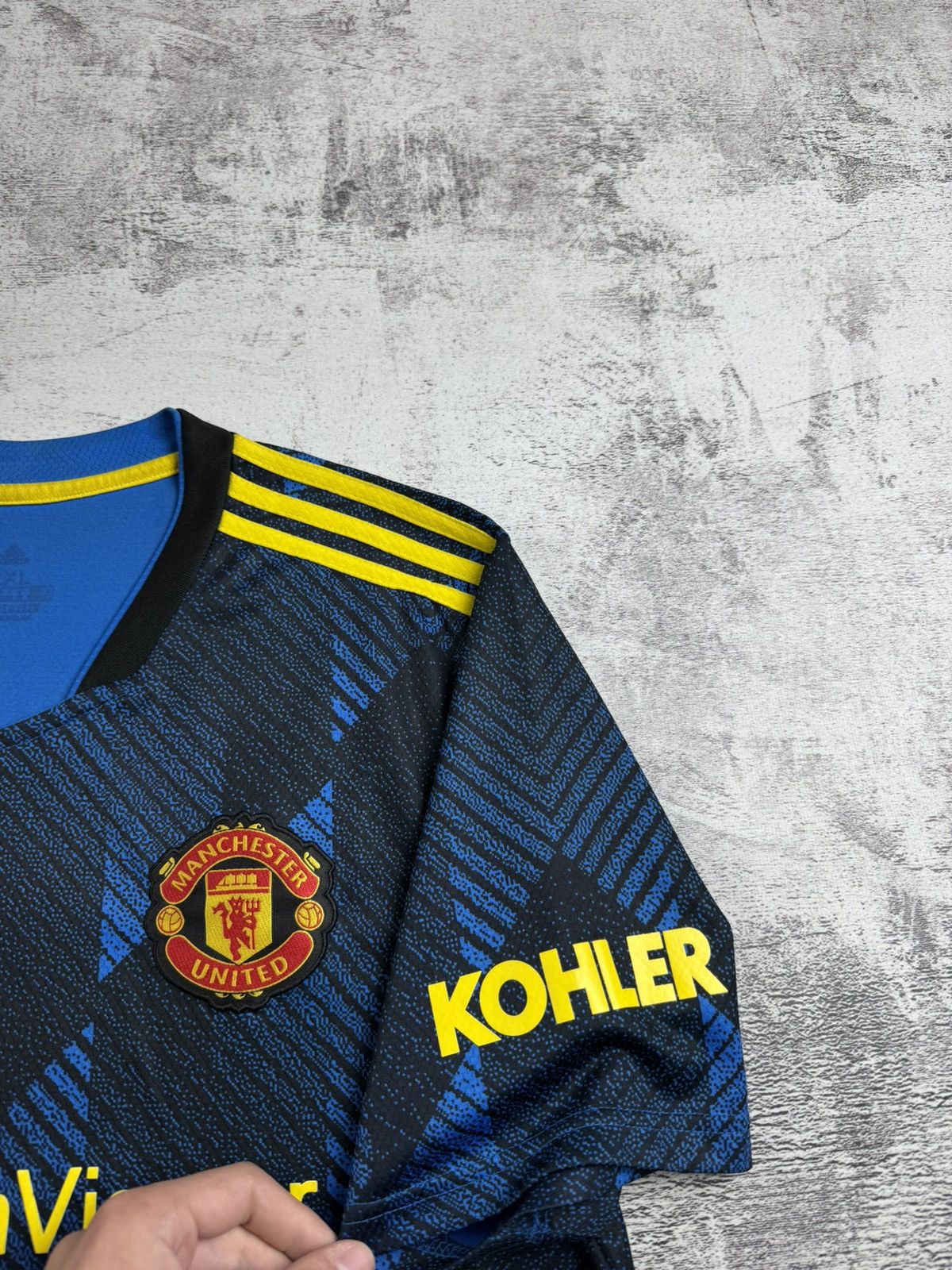 Adidas Manchester United Cristiano Ronaldo 2021/2022 Third Jersey Blockcore T Shirt Tee Size US XXL / EU 58 / 5 - 13 Thumbnail