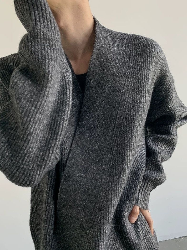 Japanese Brand × Vintage Cleanfit retro fashion wrap cardigan knitwear Size US L / EU 52-54 / 3 - 3 Thumbnail
