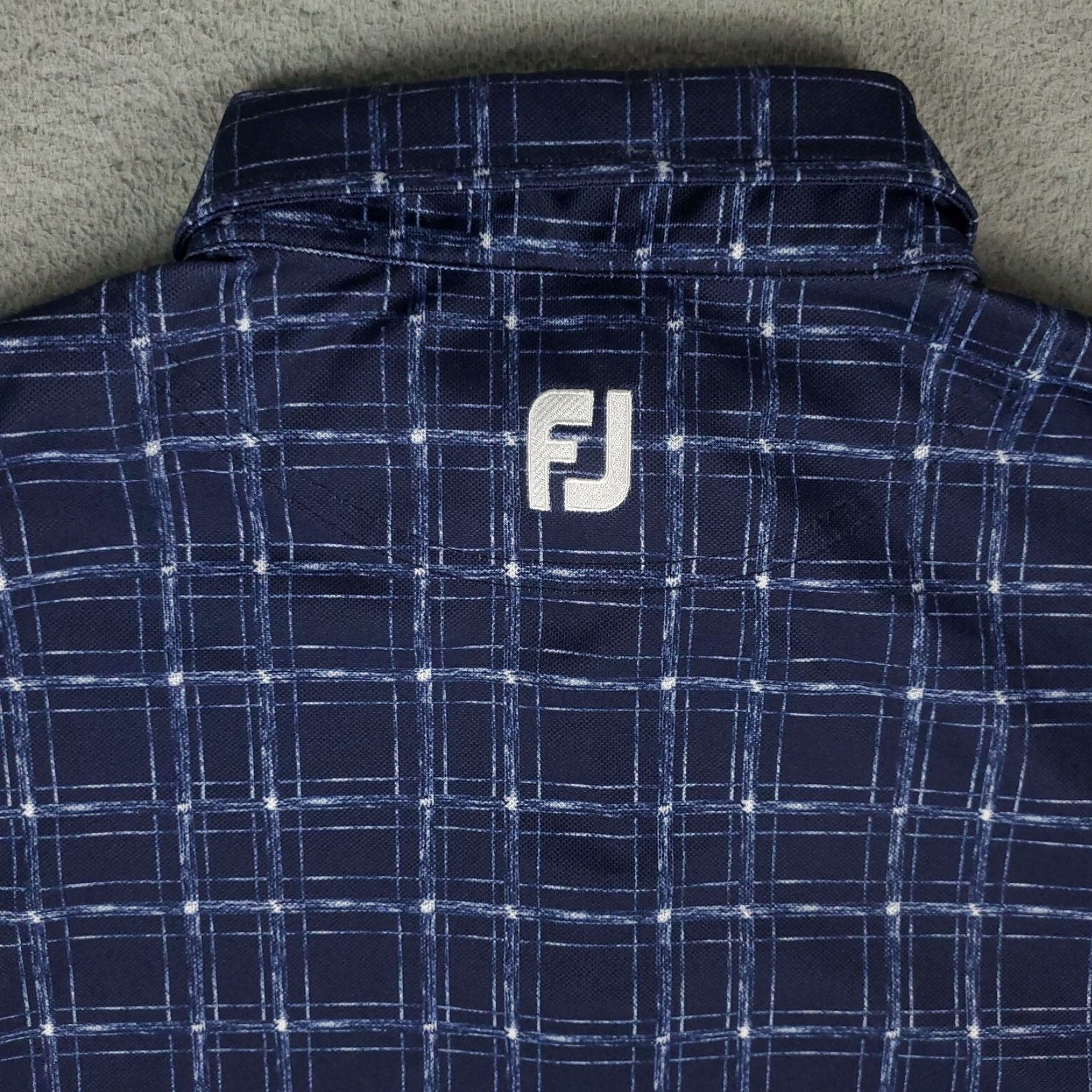 Footjoy FJ Polo Shirt Mens XL Blue Plaid Golf Casual Short Sleeve Shirt Size US XL / EU 56 / 4 - 3 Thumbnail