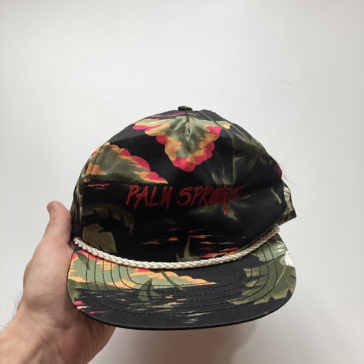 Vintage palm springs california usa aloha floral tropical hat Size ONE SIZE - 1 Thumbnail
