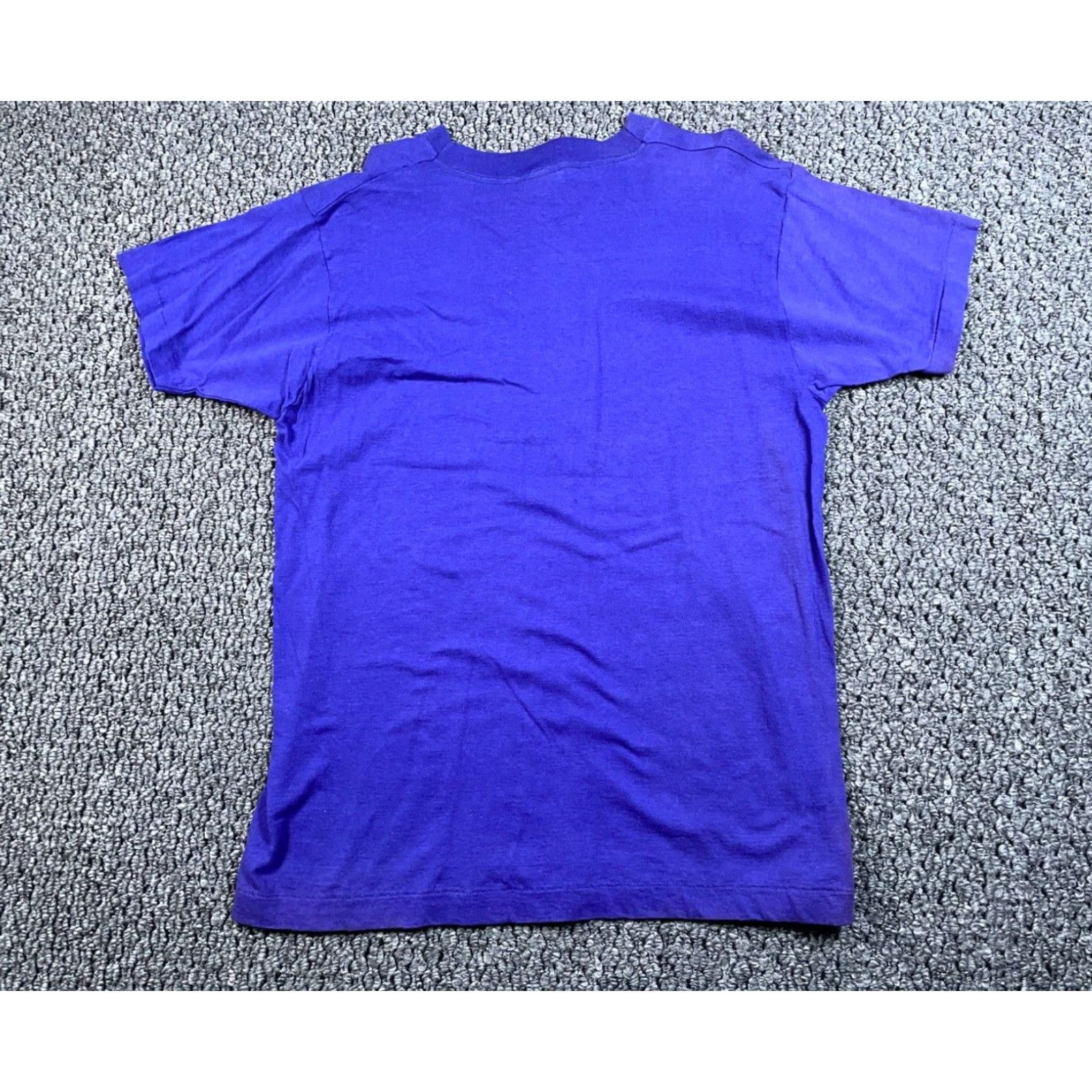 Fruit Of The Loom VINTAGE Fruit of the Loom T-Shirt Mens XL Purple Blue 80s Pocket Crew Neck Short Sleeve Cotton Made in USA Size US L / EU 52-54 / 3 - 2 Thumbnail