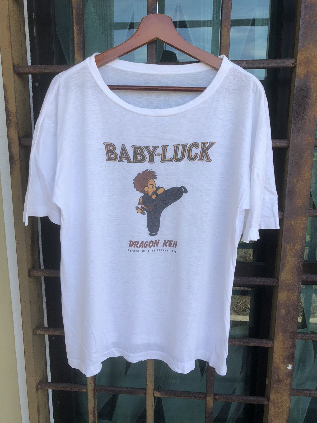 Vintage 90’ Karate Is Defensive Art Baby-Luck Shirt Size US M / EU 48-50 / 2 - 1 Thumbnail