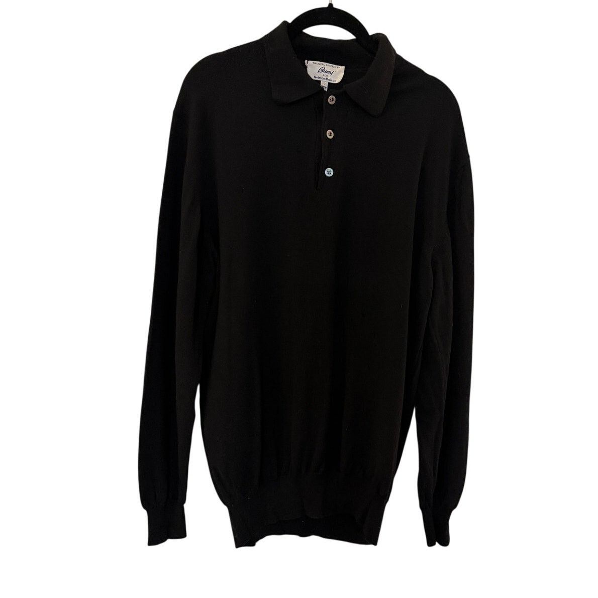 Brioni Tailored Brioni by Neiman Marcus Black Wool Shirt Size US L / EU 52-54 / 3 - 1 Thumbnail