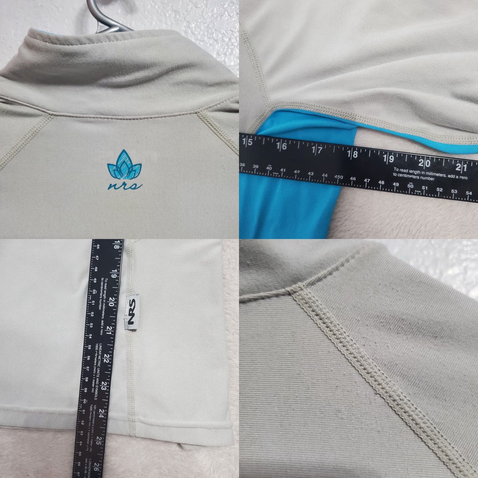 Vintage NRS Womens H2Core Lightweight 1/4 Zip Pullover Gray Blue Long Sleeve L Shirt Mens Size L / US 10 / IT 46 - 8 Thumbnail