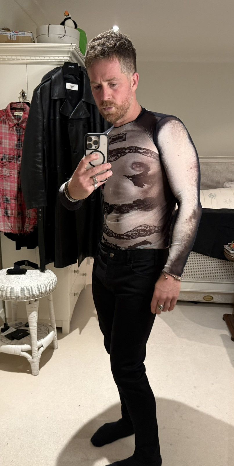 Jean Paul Gaultier Jean Paul Gautier bodysuit tits & ass sheer t shirt $500 S Size US S / EU 44-46 / 1 - 8 Thumbnail