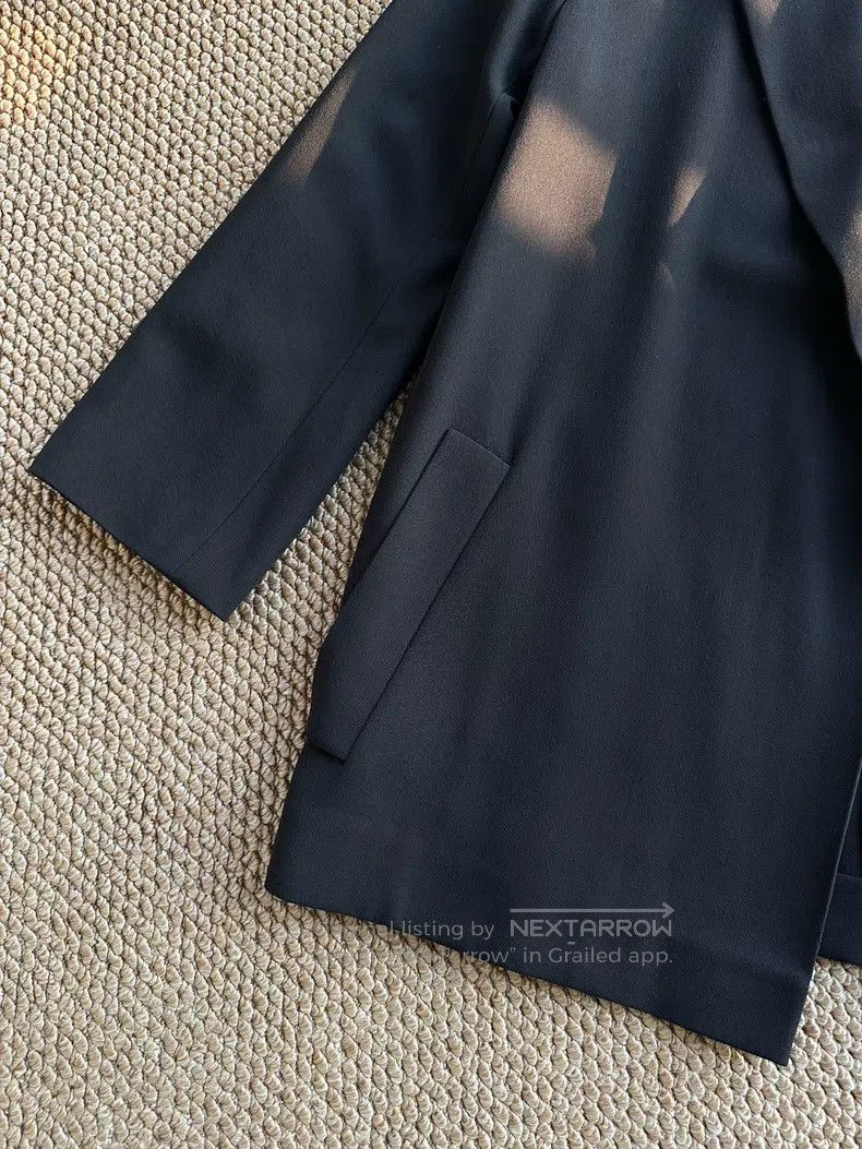 Hermes Hermes Raw wool casual regular shoulder blazer, black Size XS / US 0-2 / IT 36-38 - 4 Thumbnail