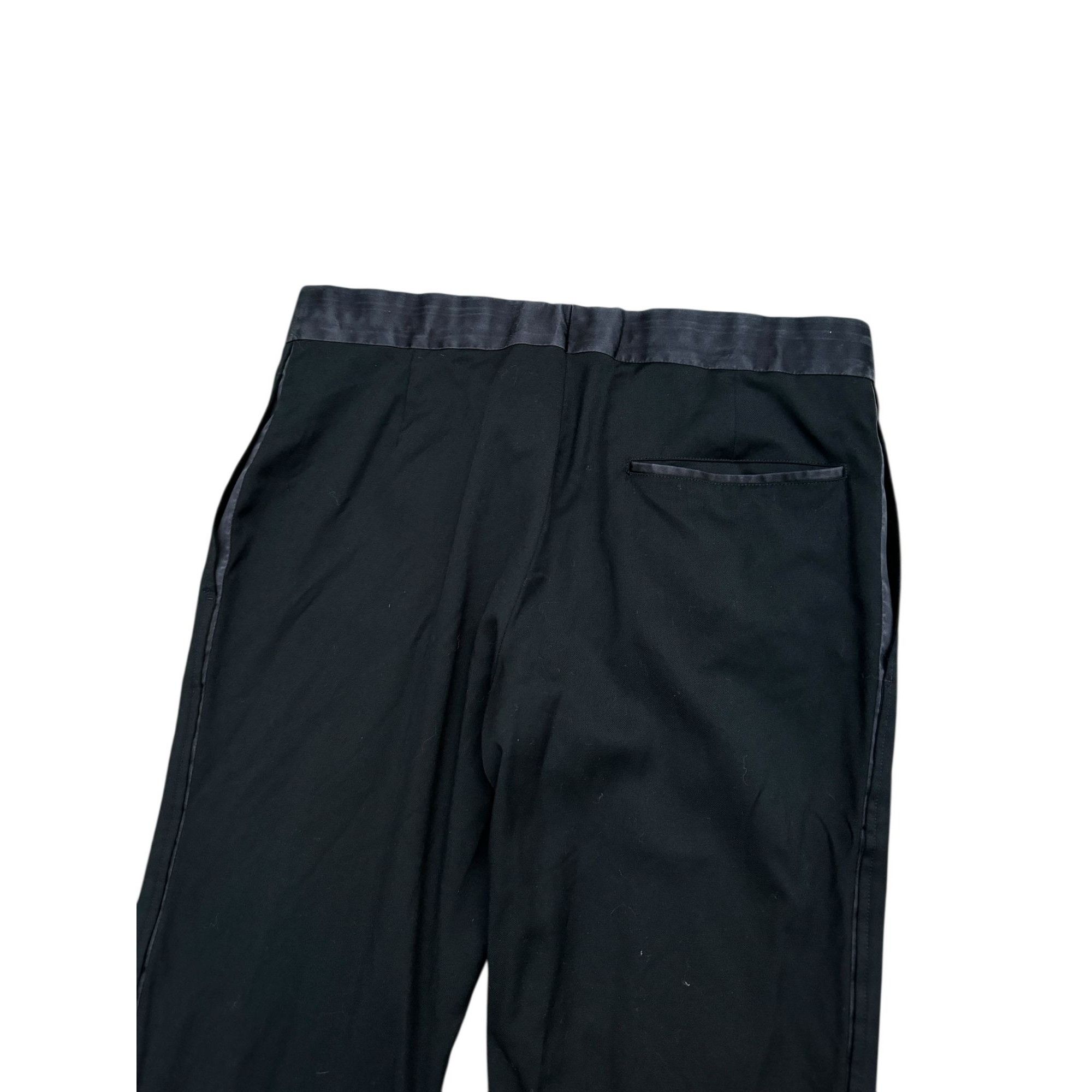 Hermes Black Wool Pants with Contrast Silk Waistband Size US 30 / EU 46 - 4 Thumbnail