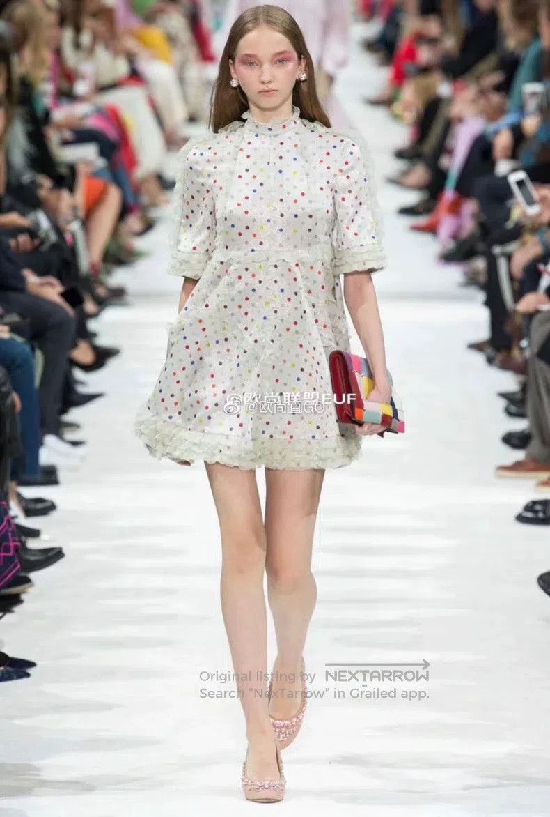 Valentino Valentino Polka dot silk trimmed lace dress Size S / US 4 / IT 40 - 1 Thumbnail