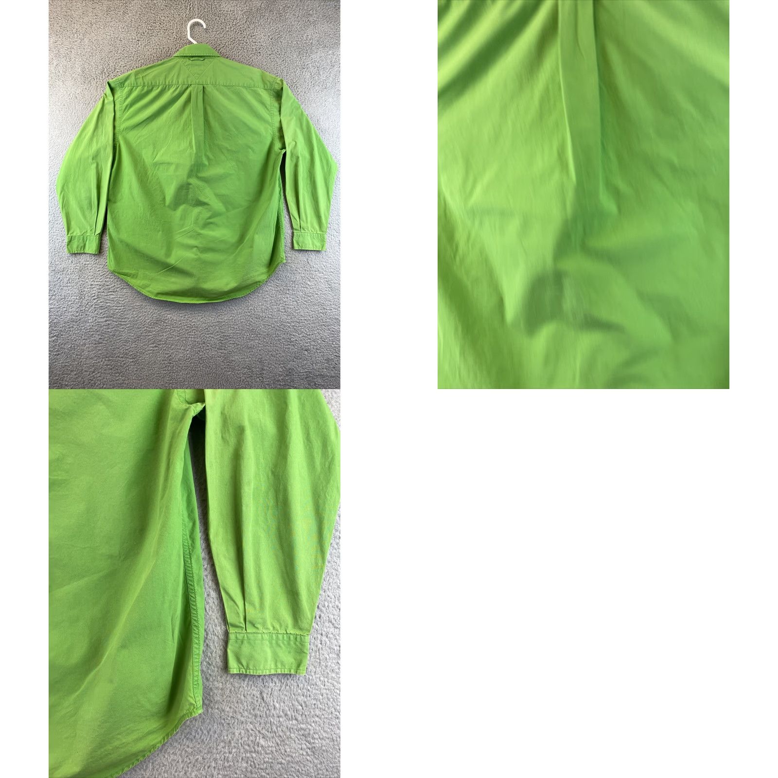 Tommy Hilfiger Tommy Hilfiger Dress Shirt Men Long Sleeve Light Green Large Button Down 89-30 Regular Fit Size 42R - 9 Thumbnail
