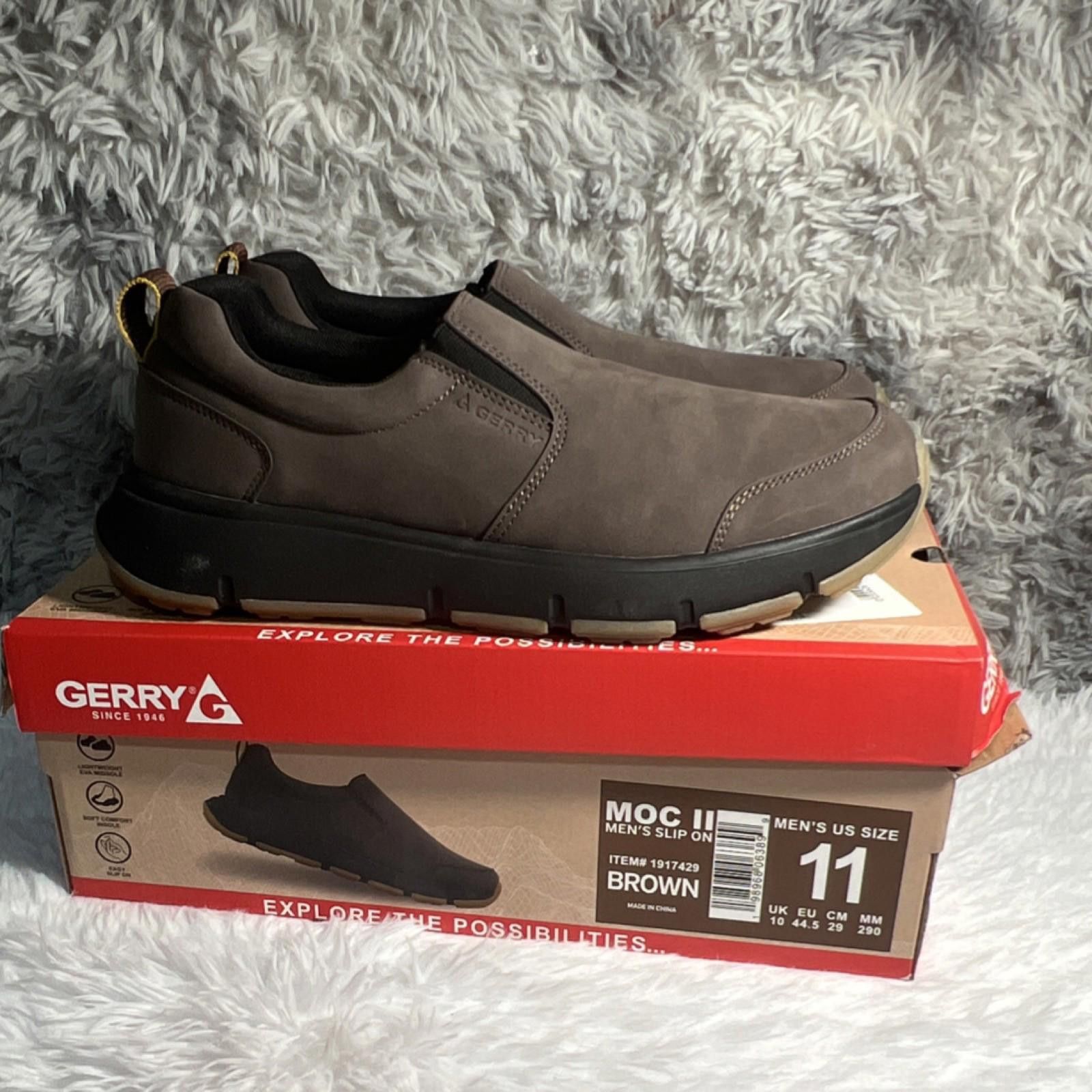 Gerrit Jacob Gerry Moc II Men's Brown Slip-On Casual Shoes Size 11 Size US 11 / EU 44 - 3 Thumbnail