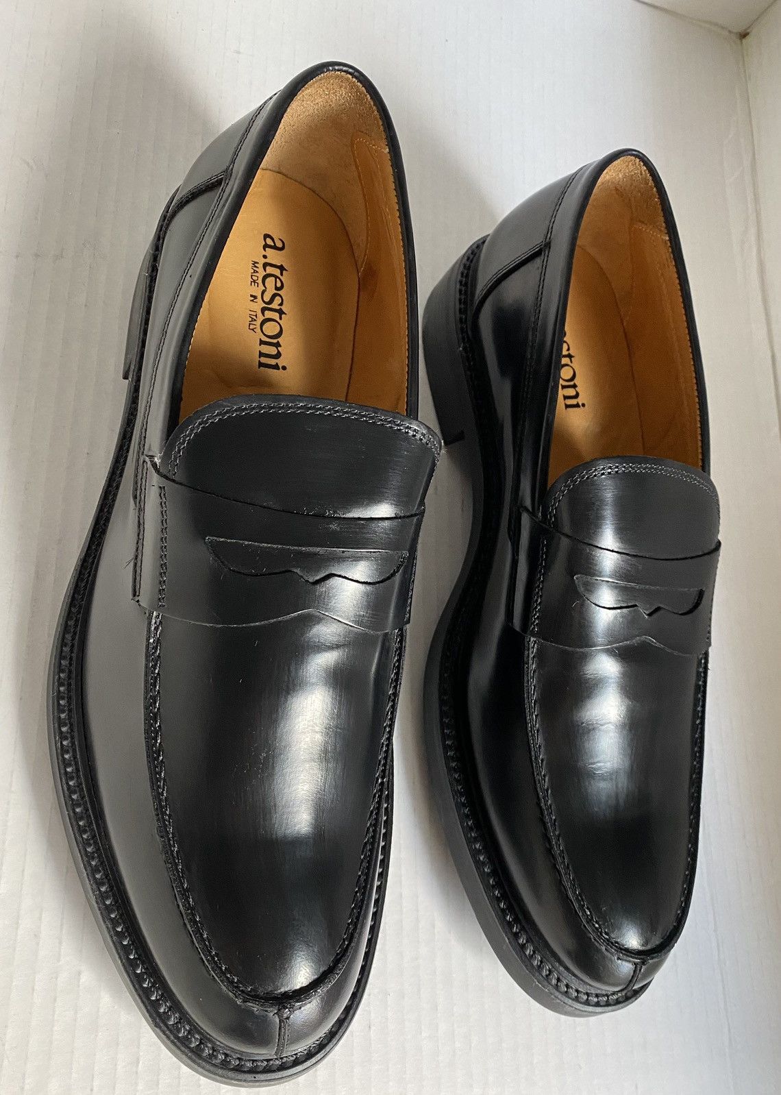 Testoni a.testini 🇮🇹 black abrasivato calf diamante sole loafer NEW Size US 11 / EU 44 - 9 Thumbnail