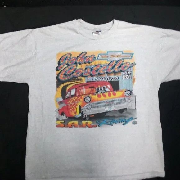Vintage Vintage John Castello Chevy S.A.R. Racing T-Shirt Size US XL / EU 56 / 4 - 2 Thumbnail
