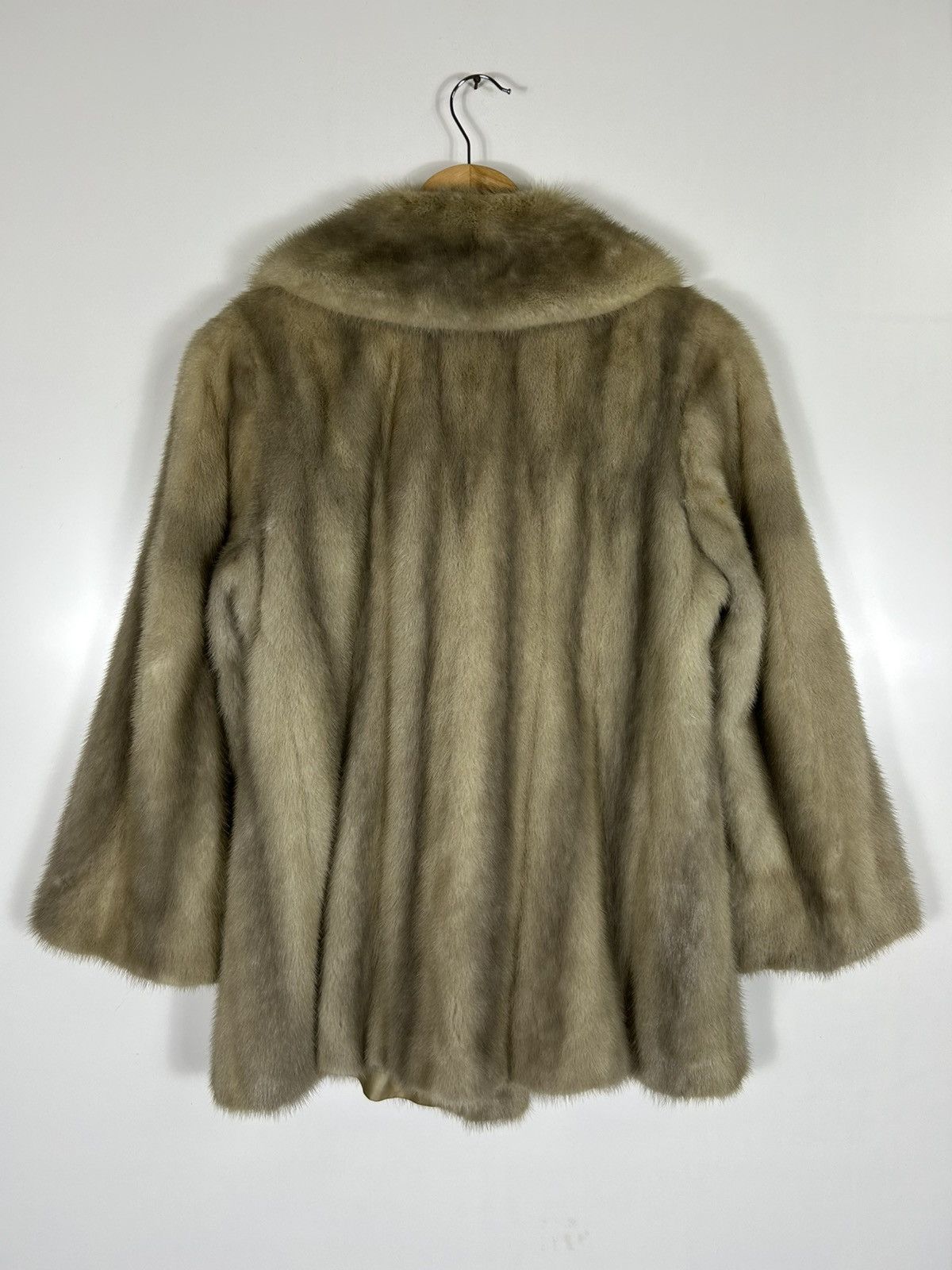 Sagafurs Vintage EMBA Mink Fur Coat – Beige Real Fur Jacket, Size S / US 4 / IT 40 - 15 Thumbnail