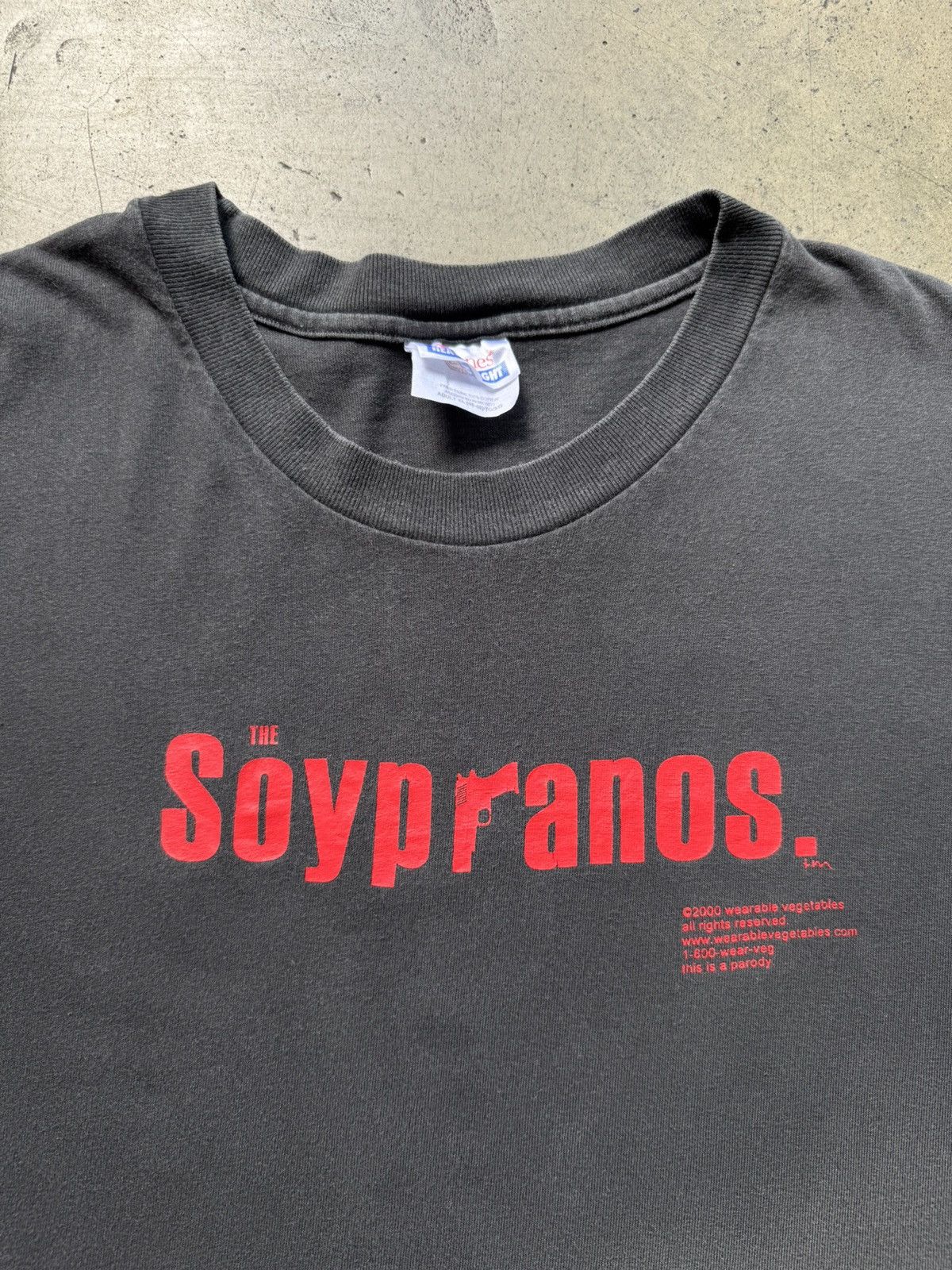 Vintage VTG ‘00s The Soypranos Parody Humor Tee Shirt TV Show Movie Size US XL / EU 56 / 4 - 1 Thumbnail