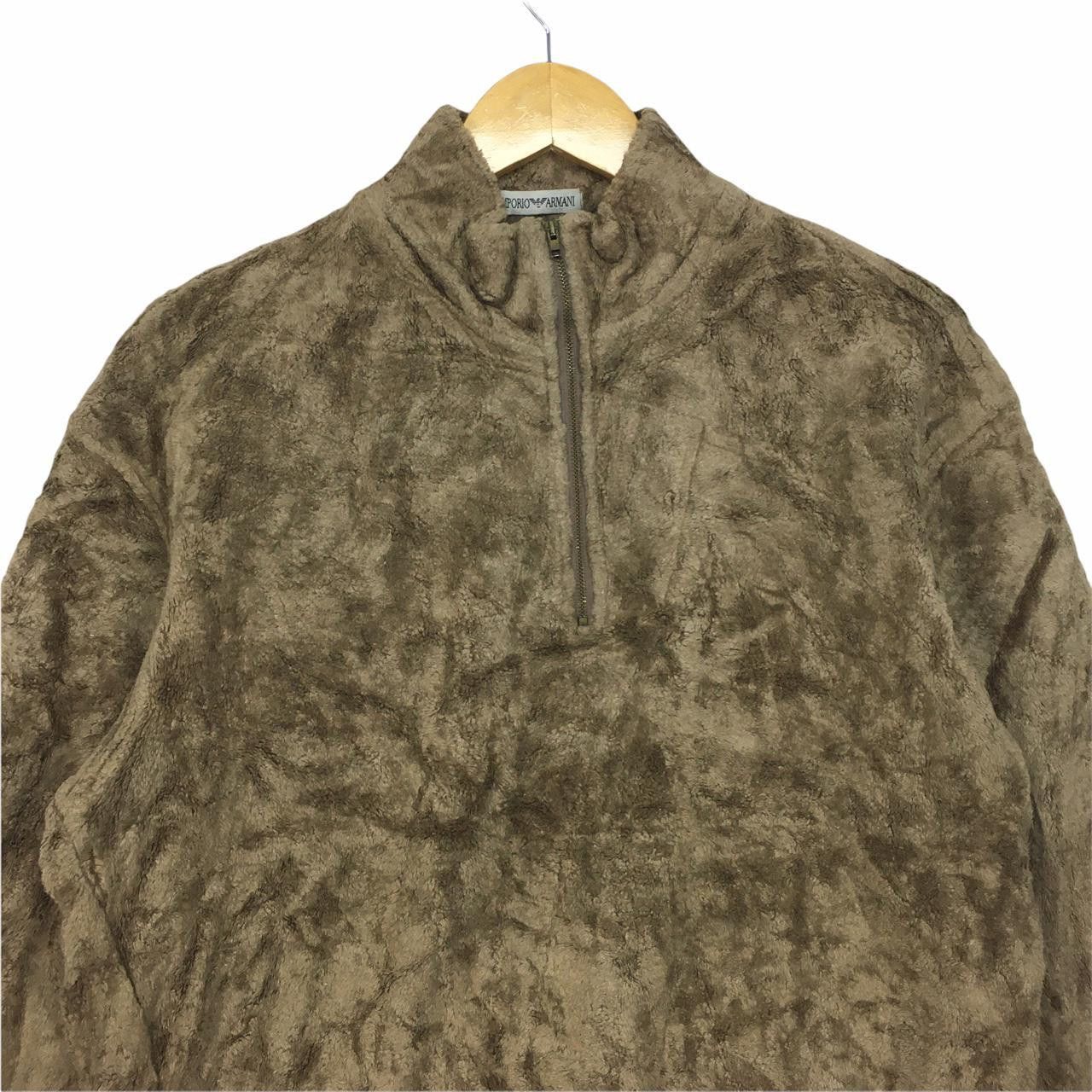 Emporio Armani Vtg EMPORIO ARMANI Quarter Zip Sweatshirt Size US M / EU 48-50 / 2 - 2 Thumbnail