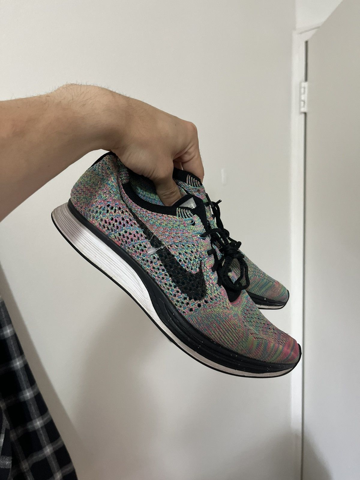 Nike Nike Flyknit Racer 'Multi-Color 2.0' 2017 Size US 7 / EU 40 - 1 Thumbnail