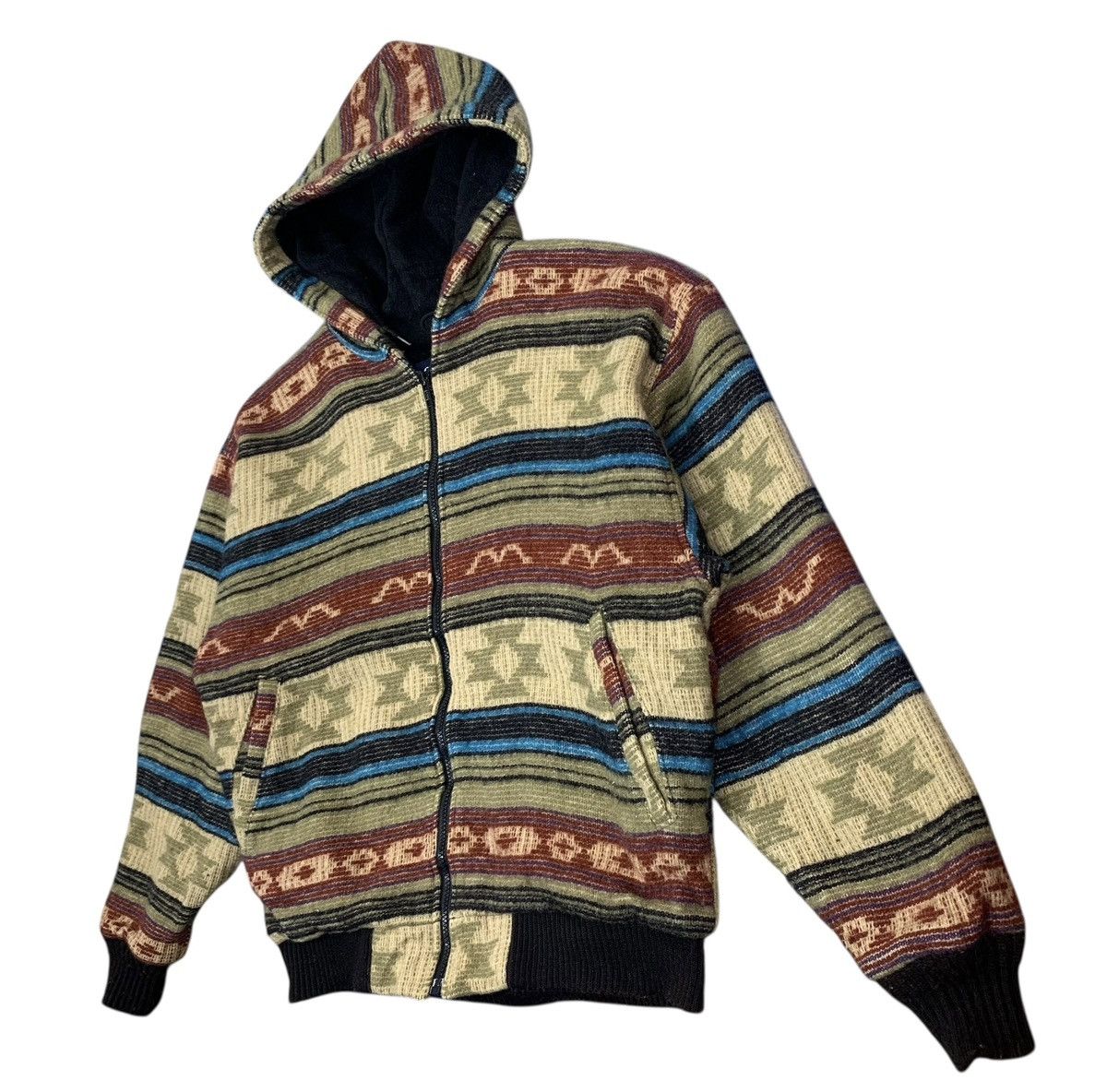 Woolrich Woolen Mills Vintage Woolrich Aztec Native Navajo Zipper Hoodie Size US L / EU 52-54 / 3 - 2 Thumbnail