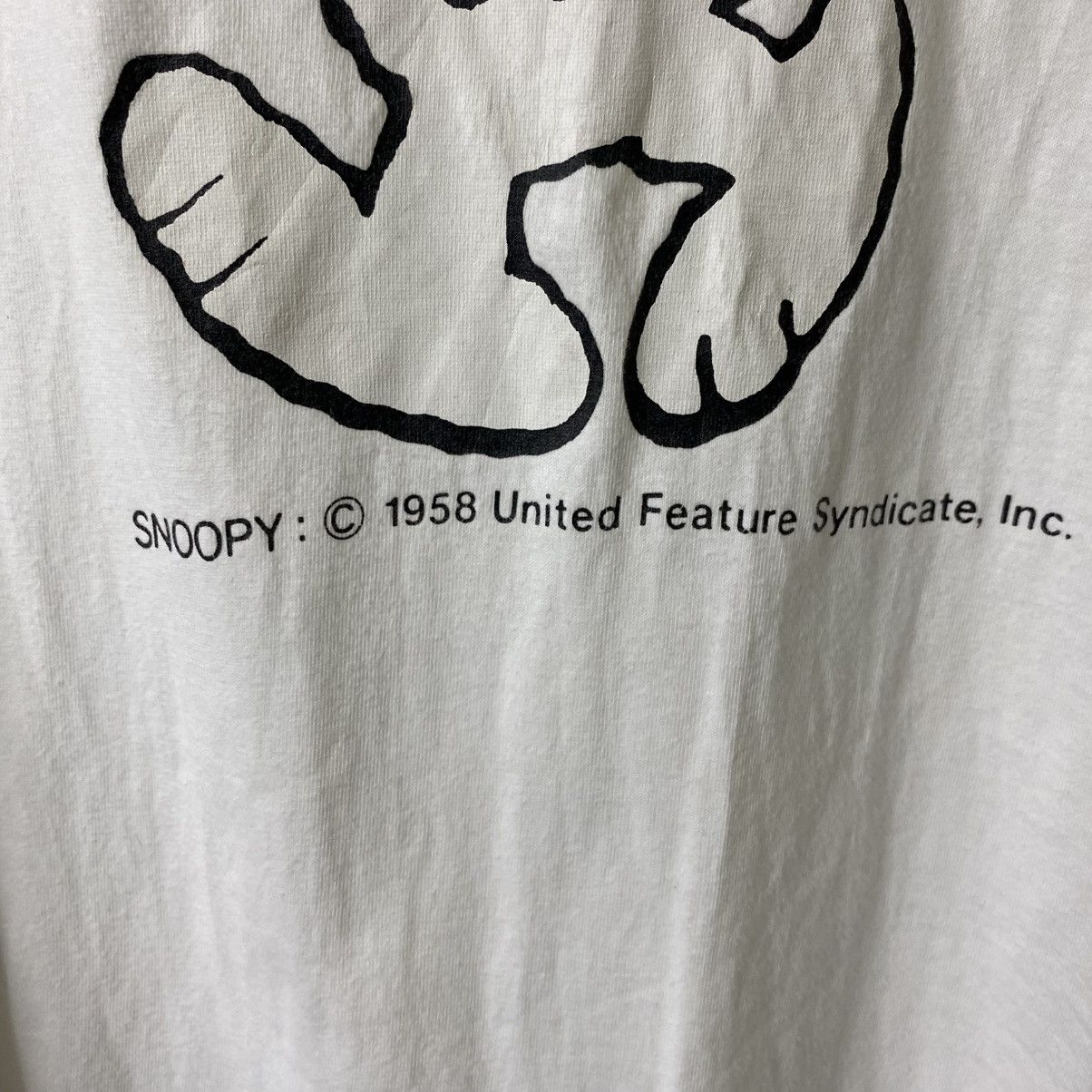 Peanuts Vintage 1990s Snoopy Cartoon Big Graphic T Shirt Size US L / EU 52-54 / 3 - 3 Thumbnail