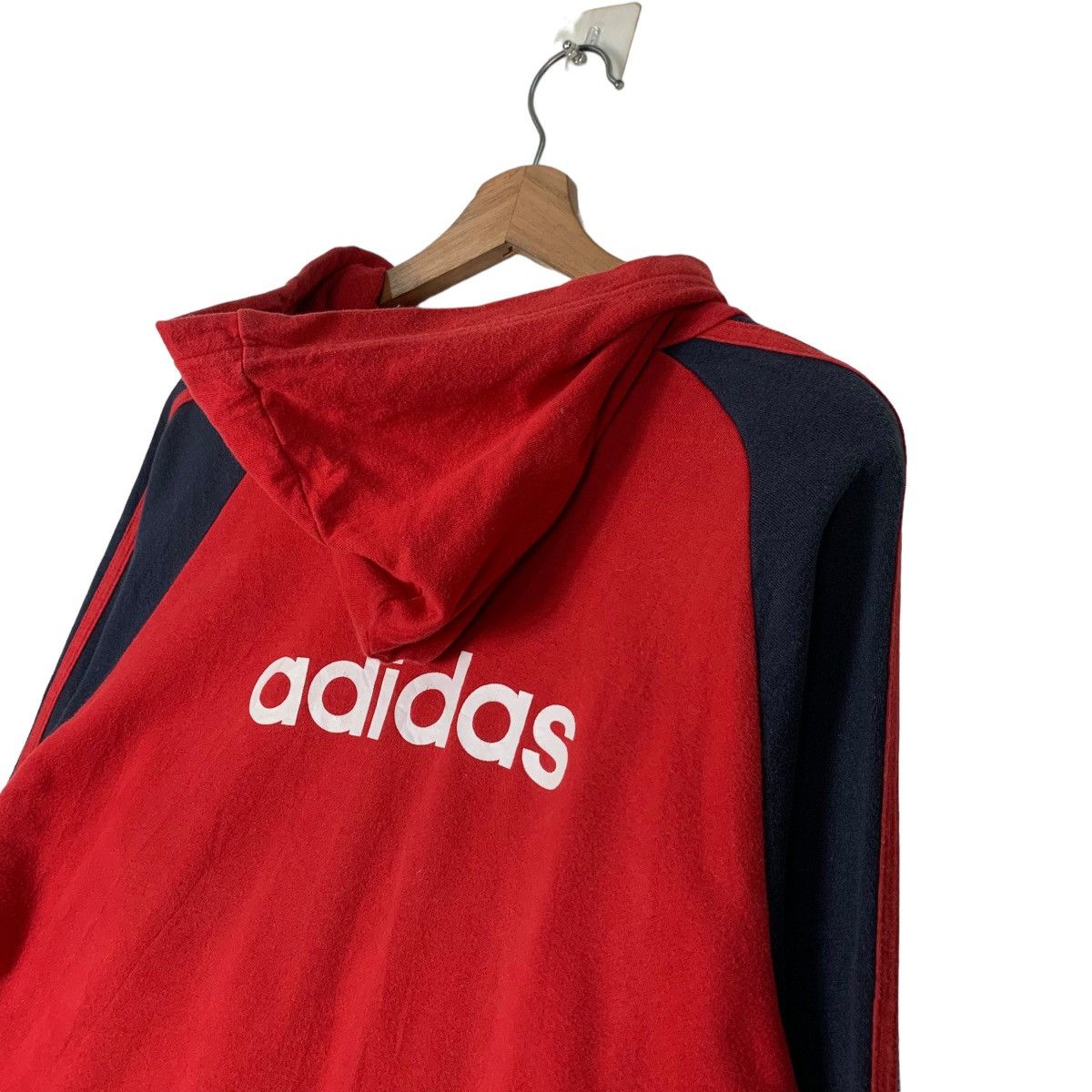 Adidas ADIDAS Big Logo Zipper Red Hoodies Training Wear #0826-C37 Size US M / EU 48-50 / 2 - 24 Thumbnail