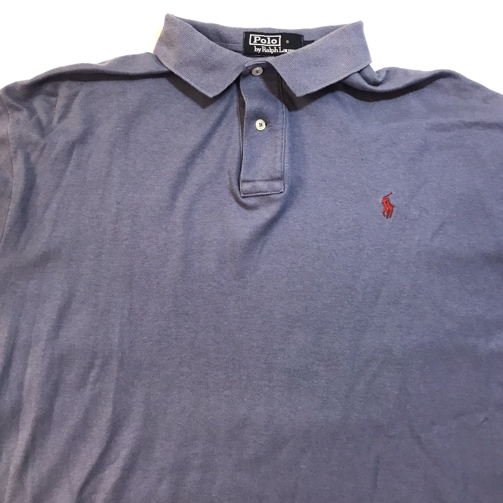 Polo Ralph Lauren VINTAGE Polo Ralph Lauren Golf Shirt L Blue Short Sleeve Rugby Mens 90s Size US L / EU 52-54 / 3 - 2 Thumbnail