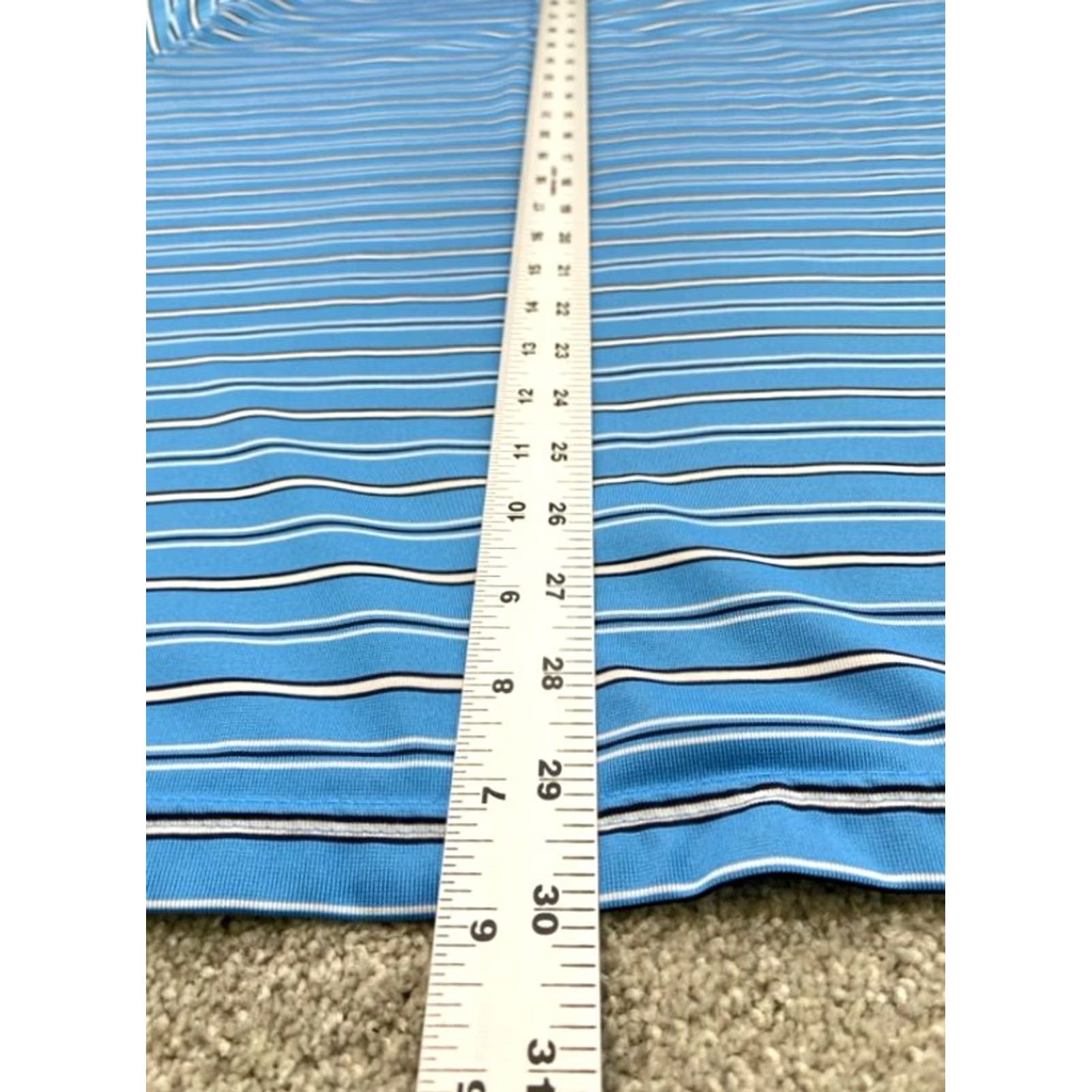 Vintage Bollé Golf Tech Polo Shirt Men’s L Blue White Striped 5250 Nike Style Polo Size US L / EU 52-54 / 3 - 4 Thumbnail