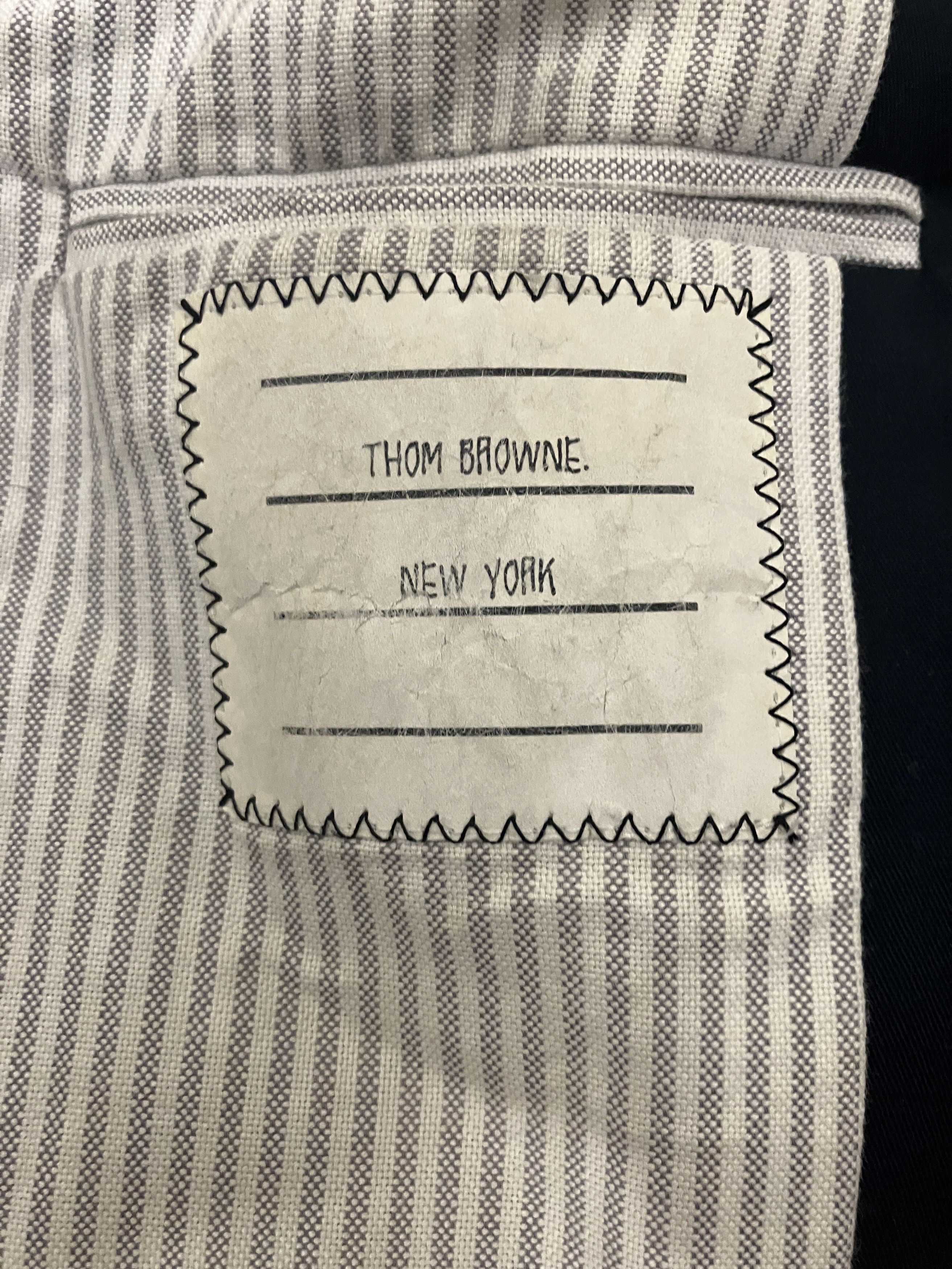 Thom Browne Navy Ball Overcoat