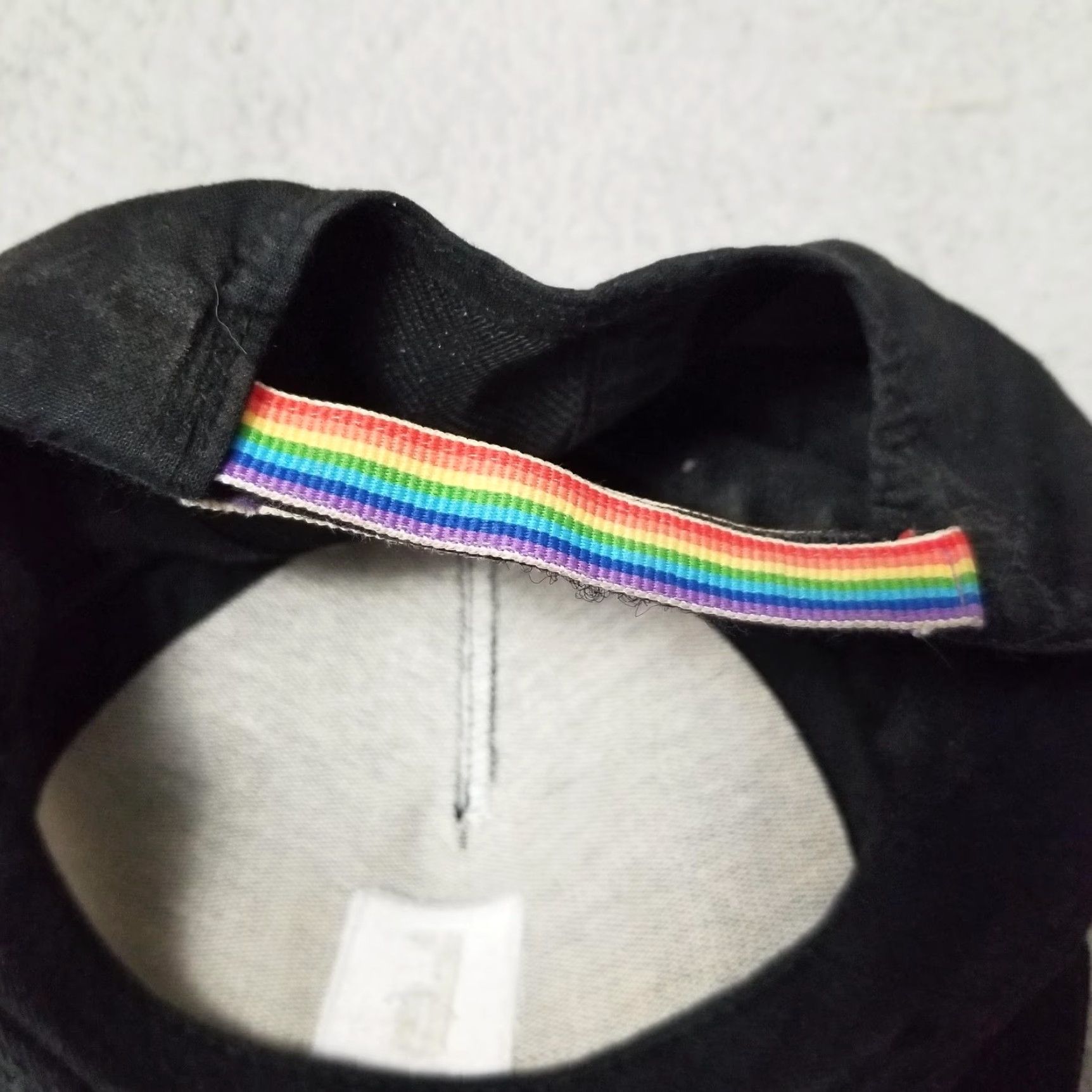 Pigalle PIGALLE Adjustable Baseball Cap Hat Black Rainbow Strap Sports Mens One Size Size ONE SIZE - 6 Thumbnail