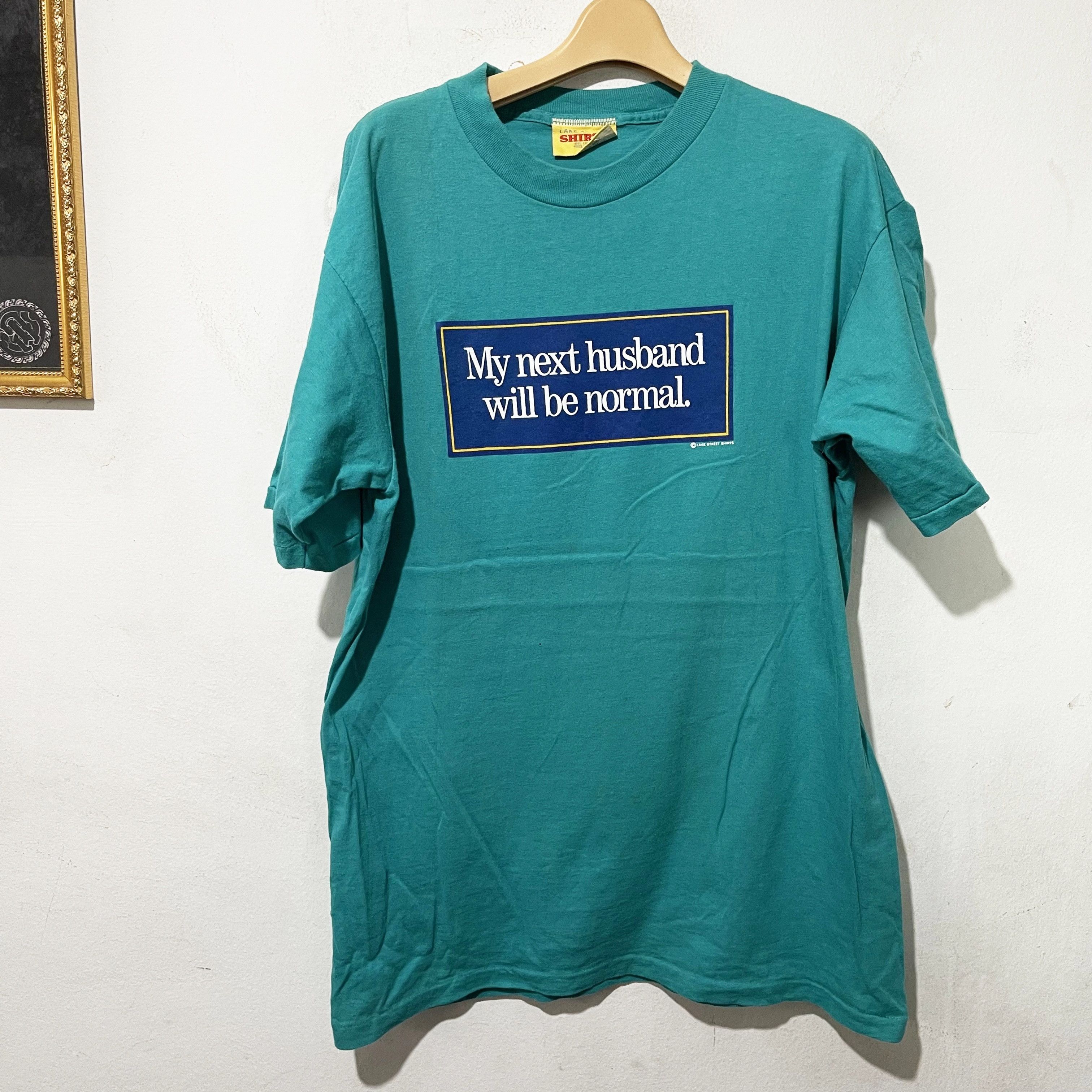 Vintage Vintage 90s “My next husband will be normal” Shirt Size US L / EU 52-54 / 3 - 1 Thumbnail