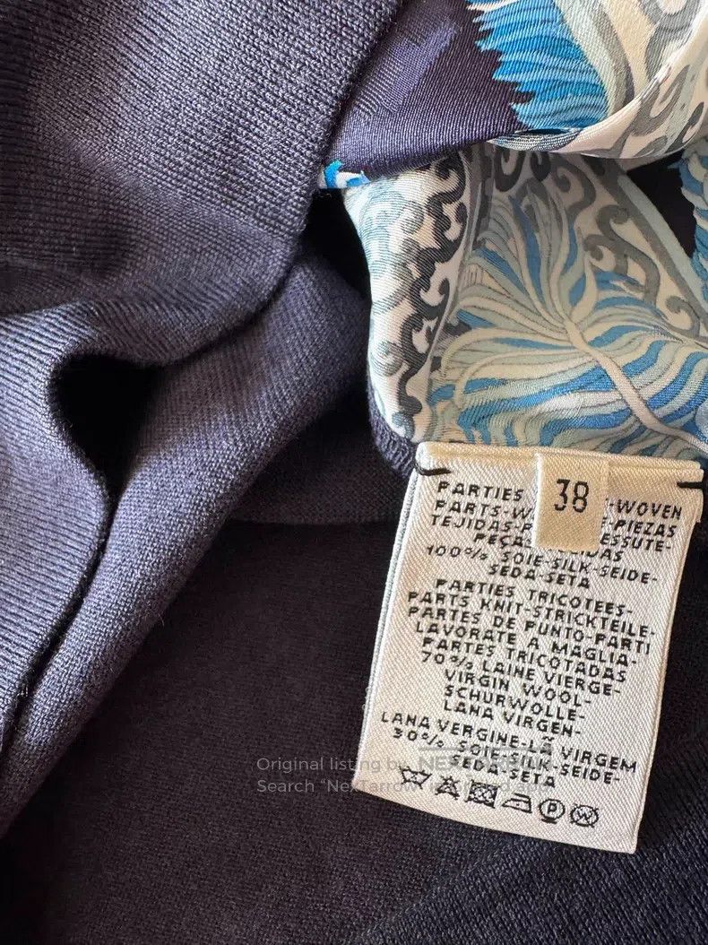 Hermes Hermes Ladies' Long Sleeve Top Silk and Cashmere Blend Size XS / US 0-2 / IT 36-38 - 3 Thumbnail