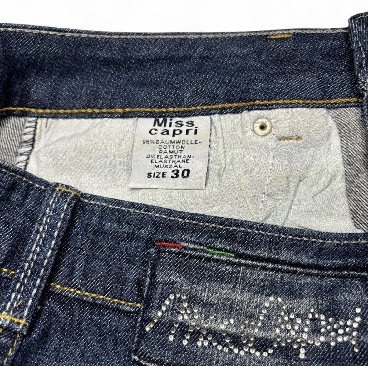 Miss Sixty Miss Sixty Y2K Miss Capri denim mini skirt – crystal logo Size 30" / US 8 / IT 44 - 8 Thumbnail