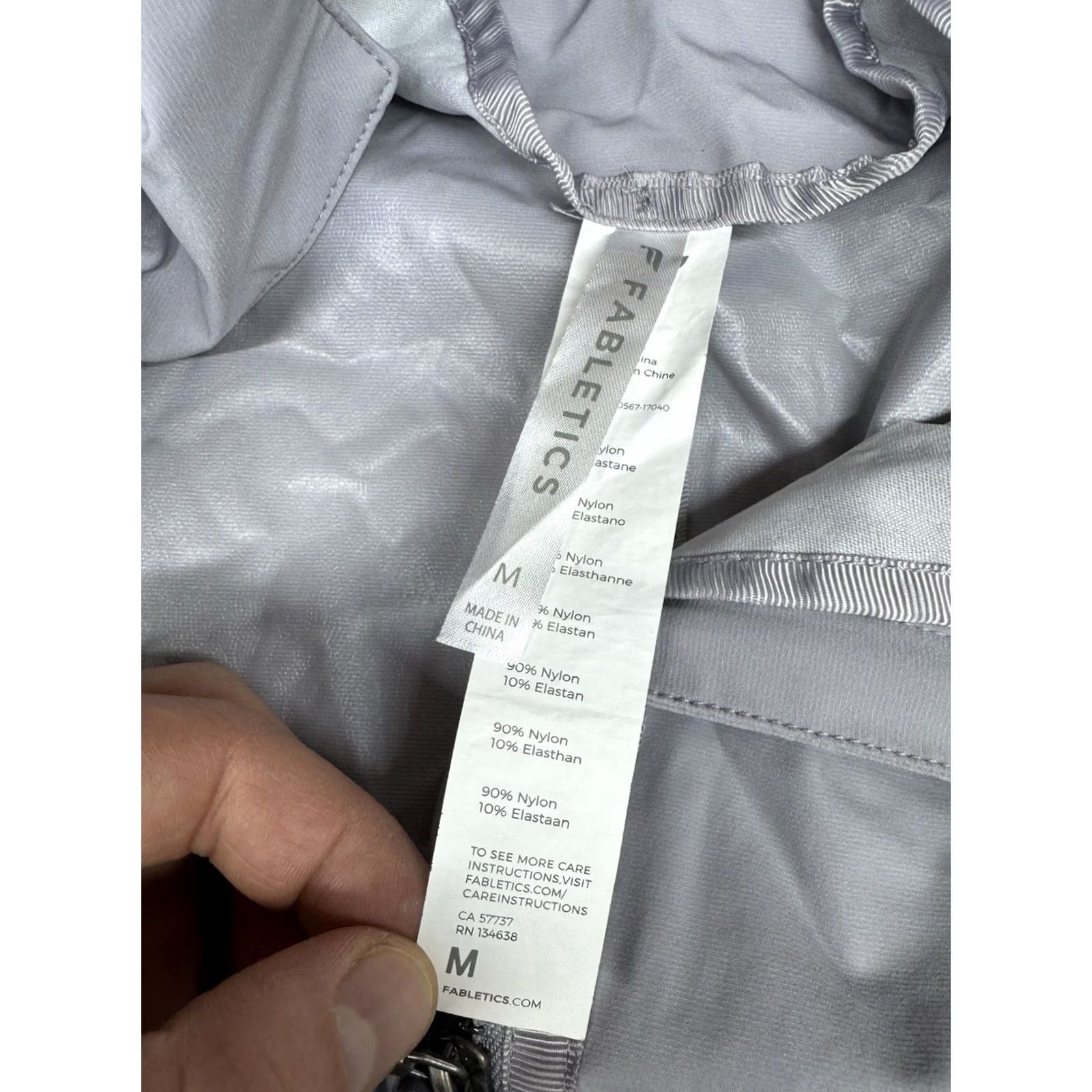 Fabletics Fabletics Oversized Rain Jacket Wind Resistant Gray Mid-Length Removable Hood Size M / US 6-8 / IT 42-44 - 2 Thumbnail